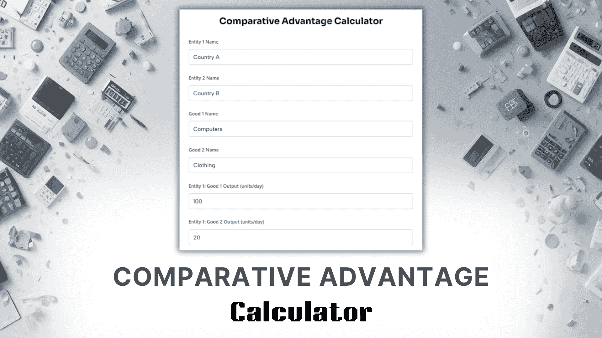 Comparative Advantage Calculator