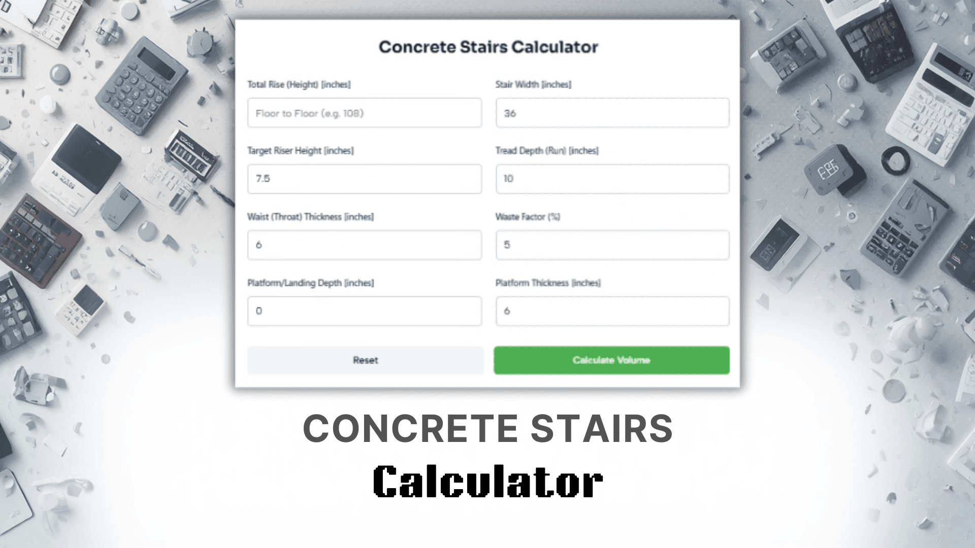 Concrete Stairs Calculator