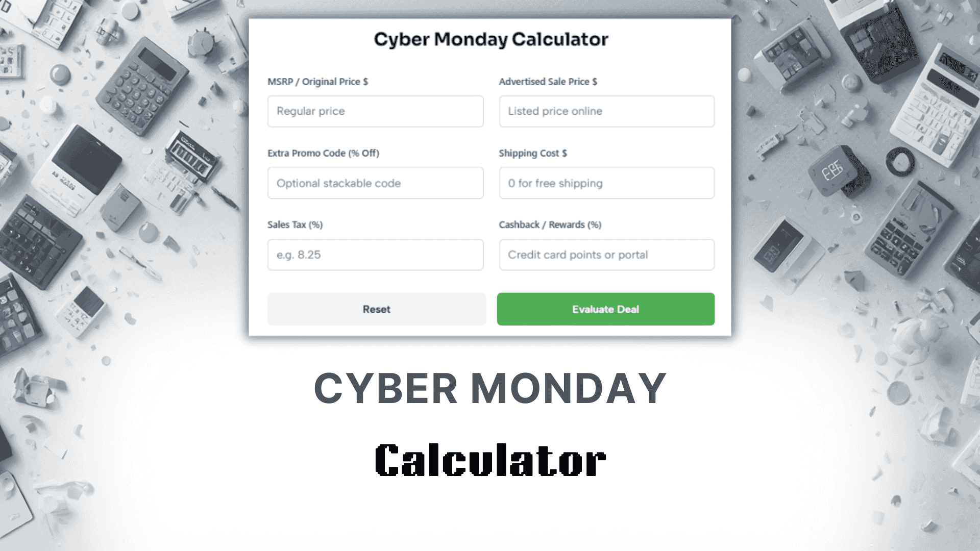 Cyber Monday Calculator