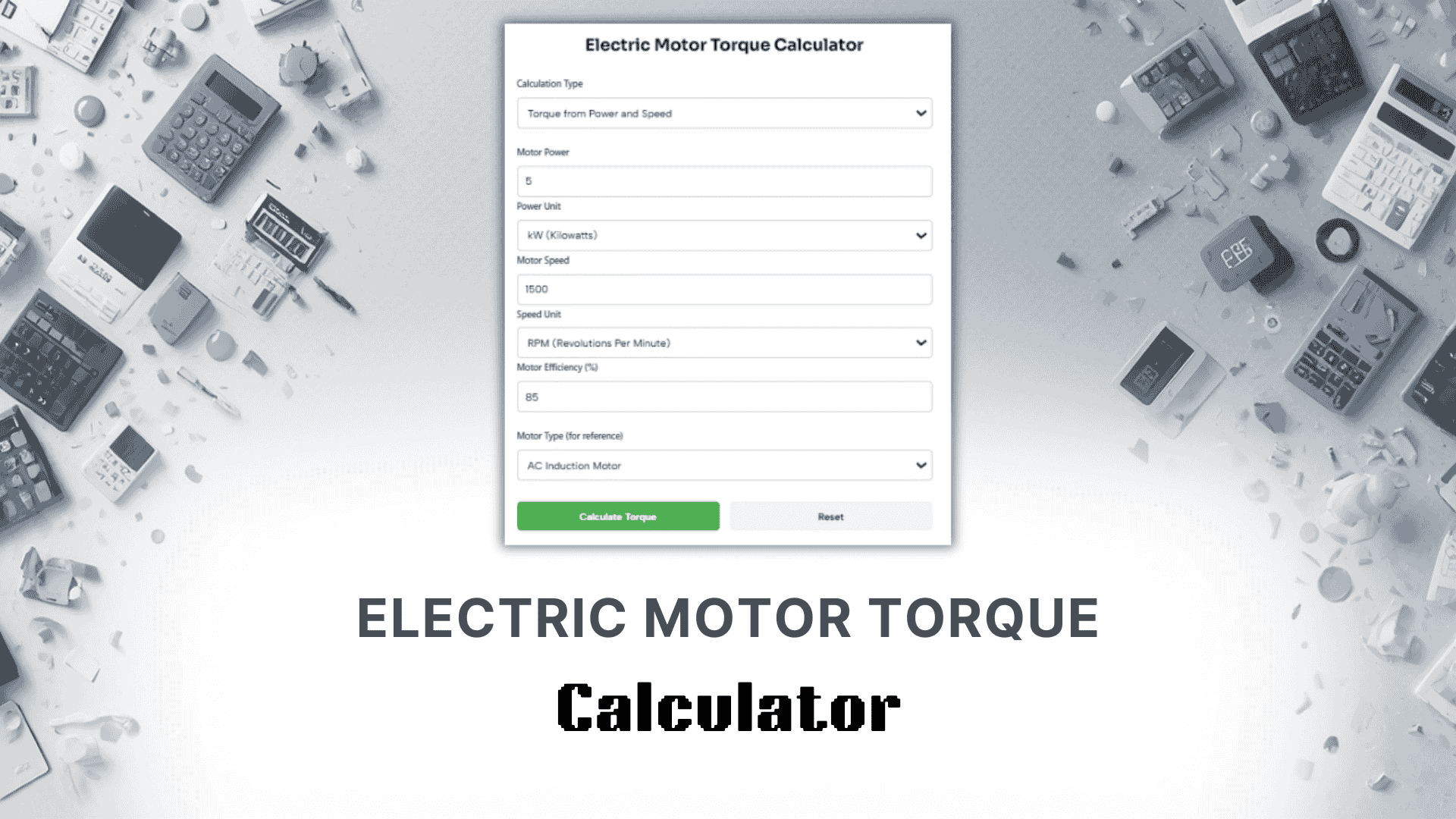 Electric Motor Torque Calculator
