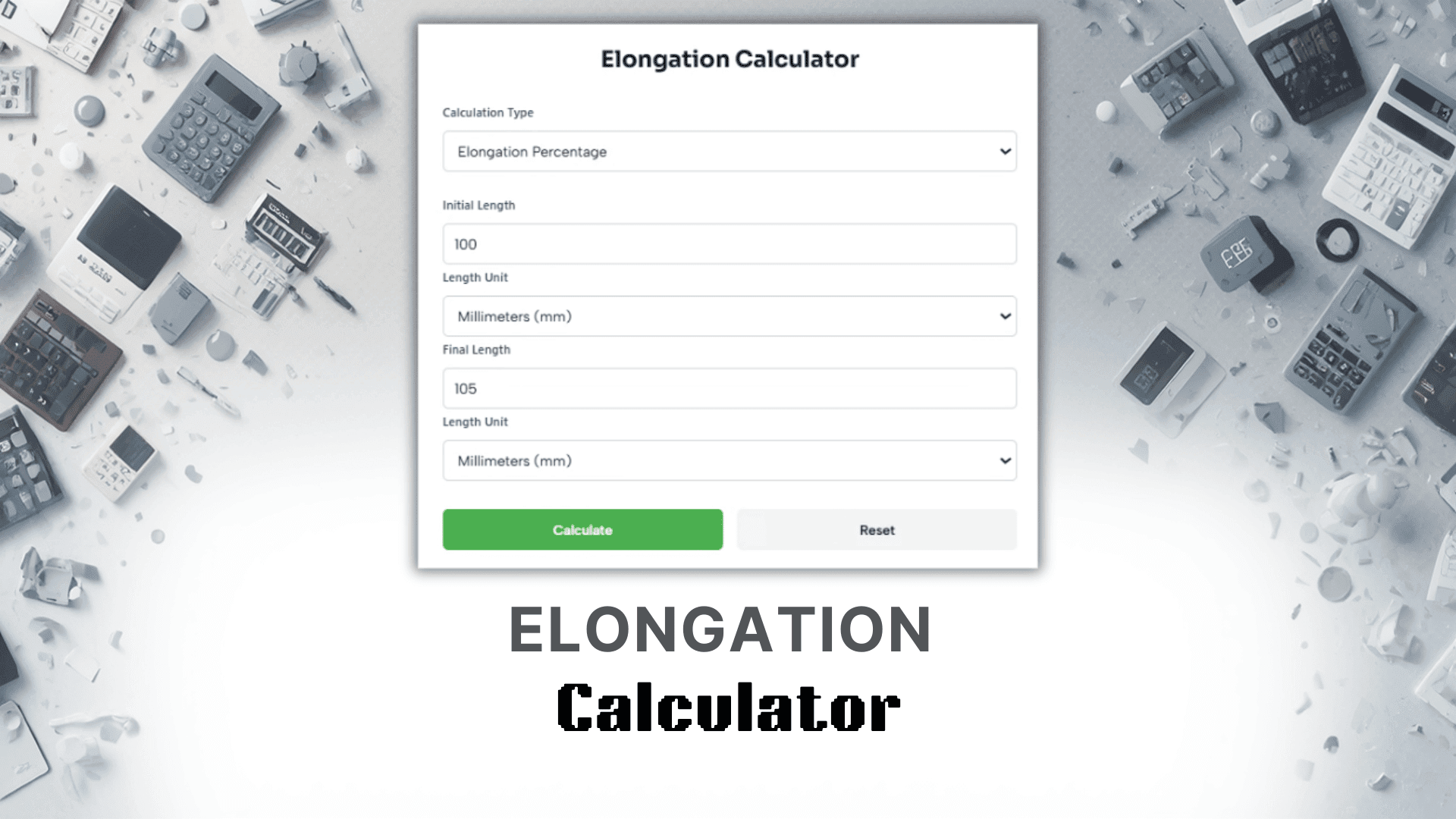 Elongation Calculator