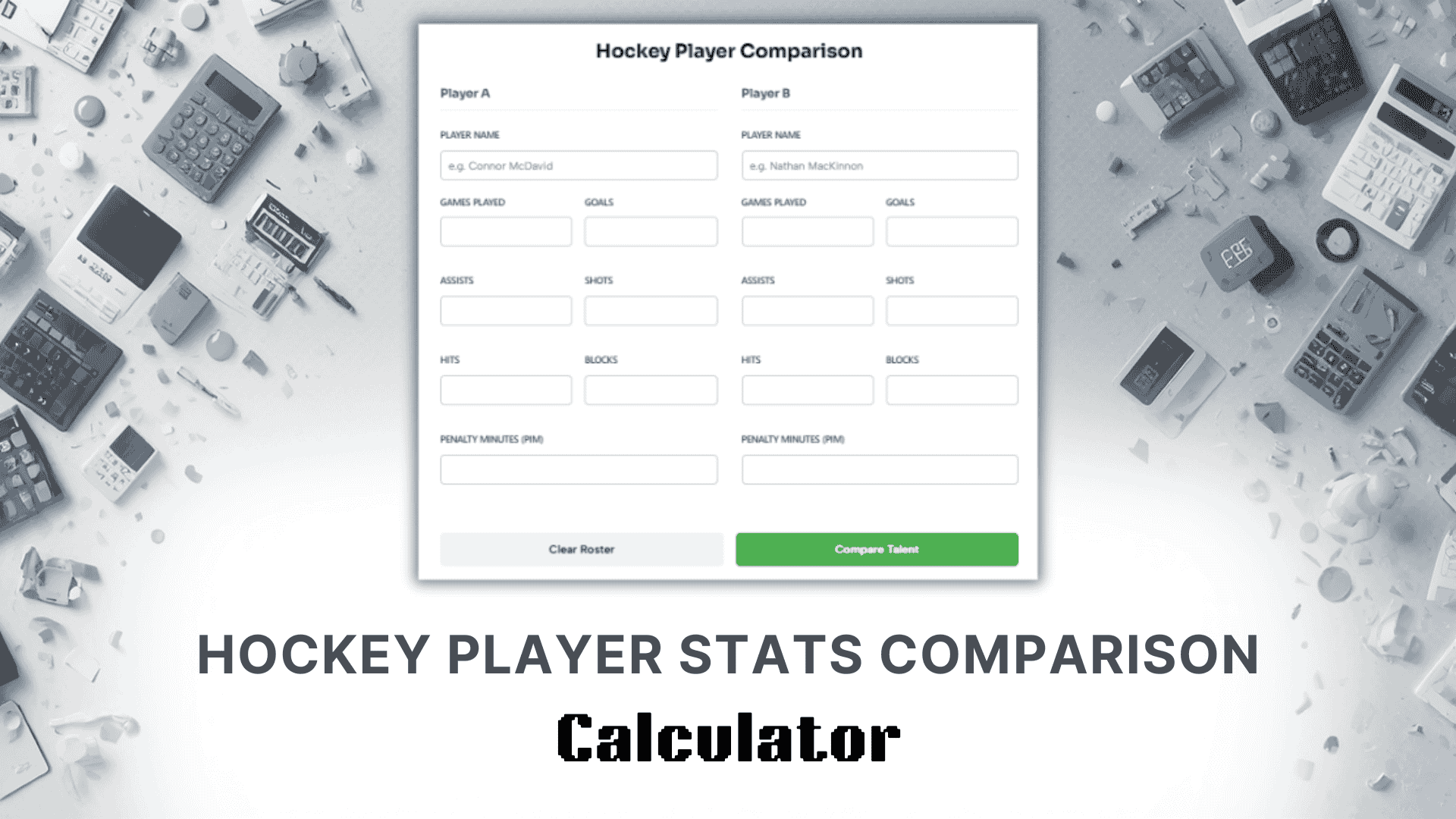 Hockey Player Stats Comparison Calculator