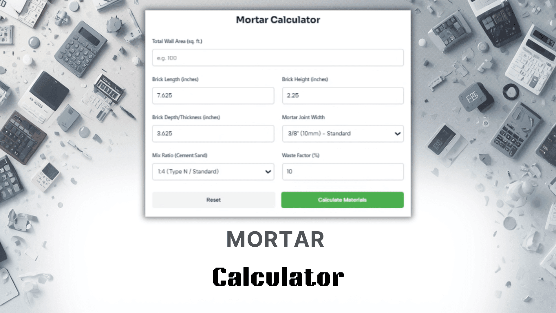 Mortar Calculator