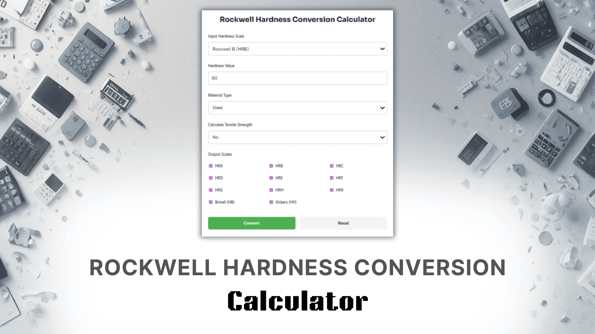 Rockwell Hardness Conversion Calculator