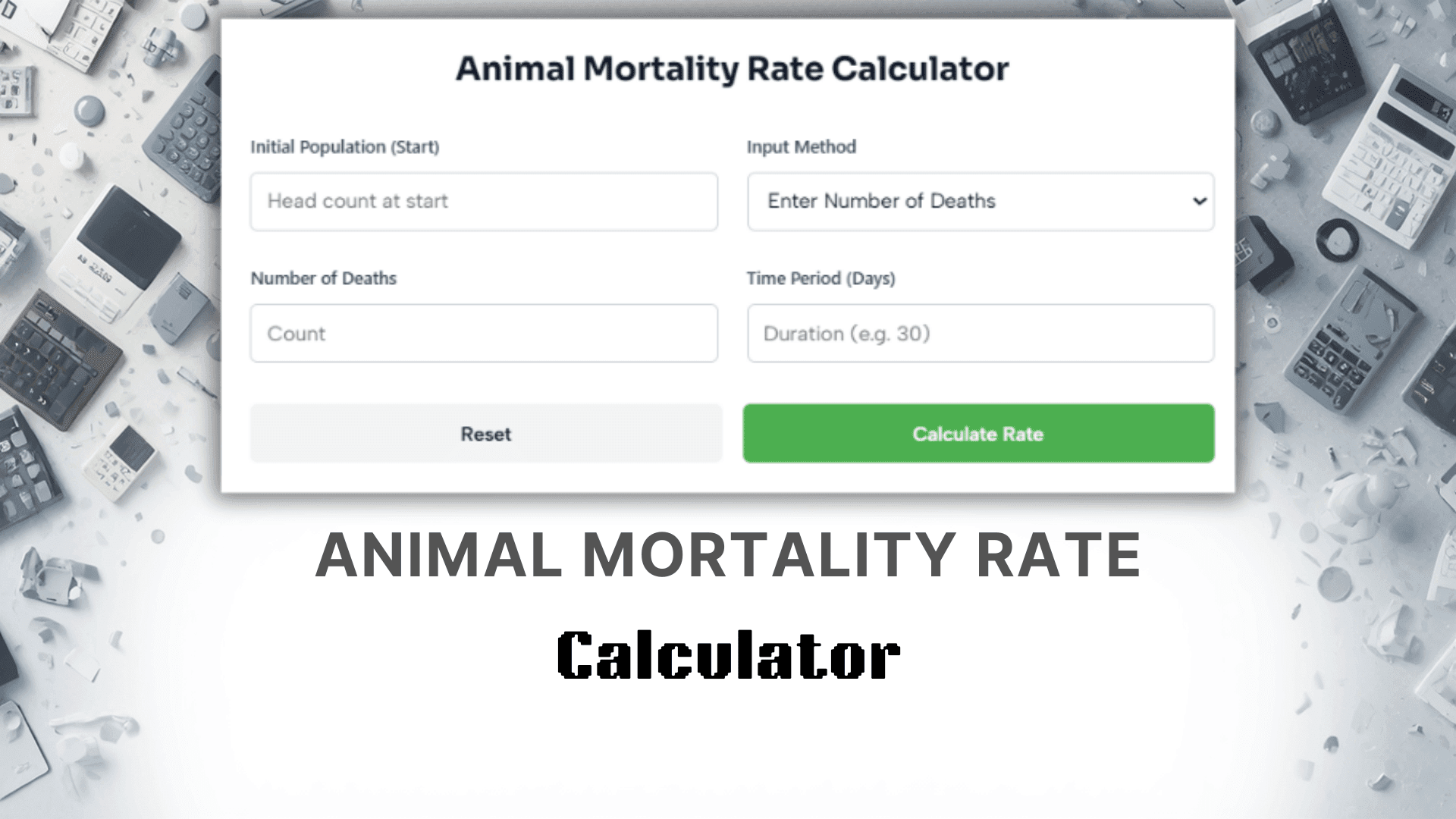 Animal Mortality Rate Calculator