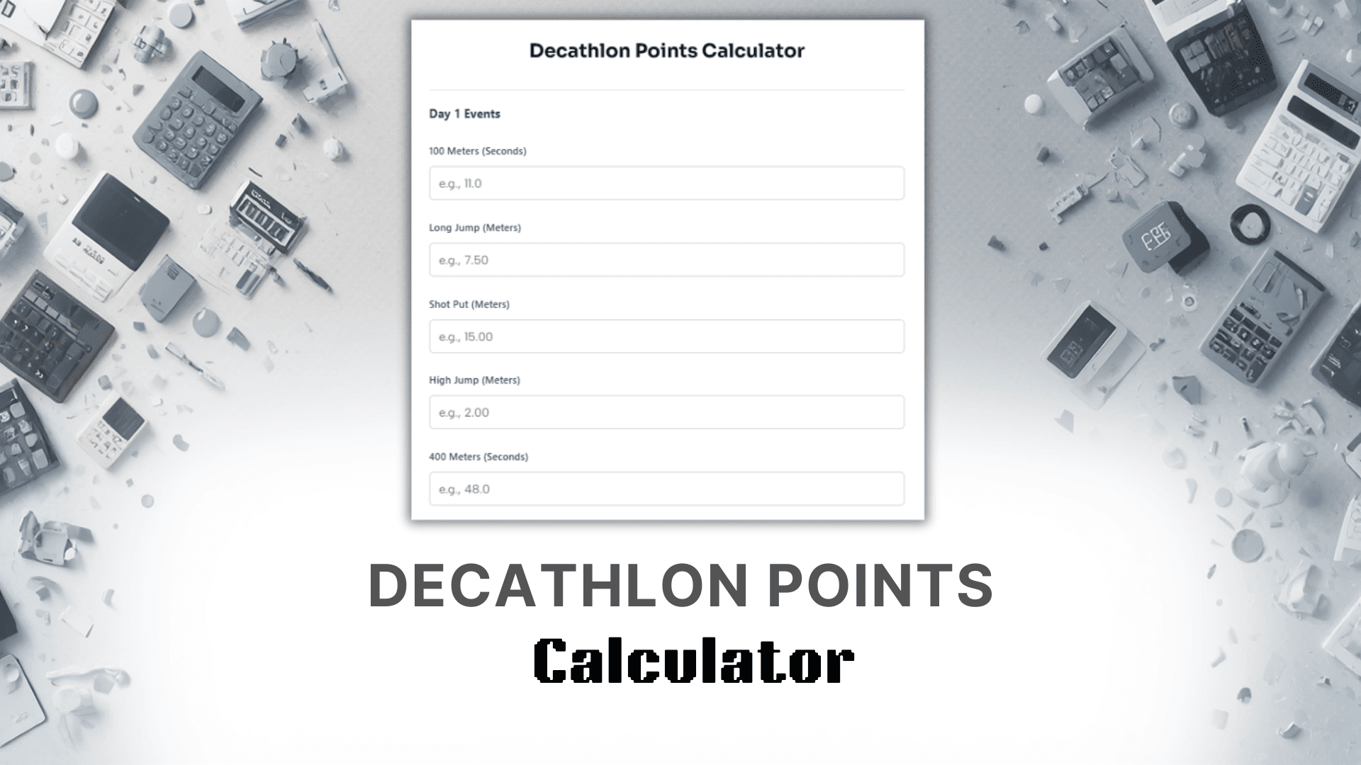 Decathlon Points Calculator