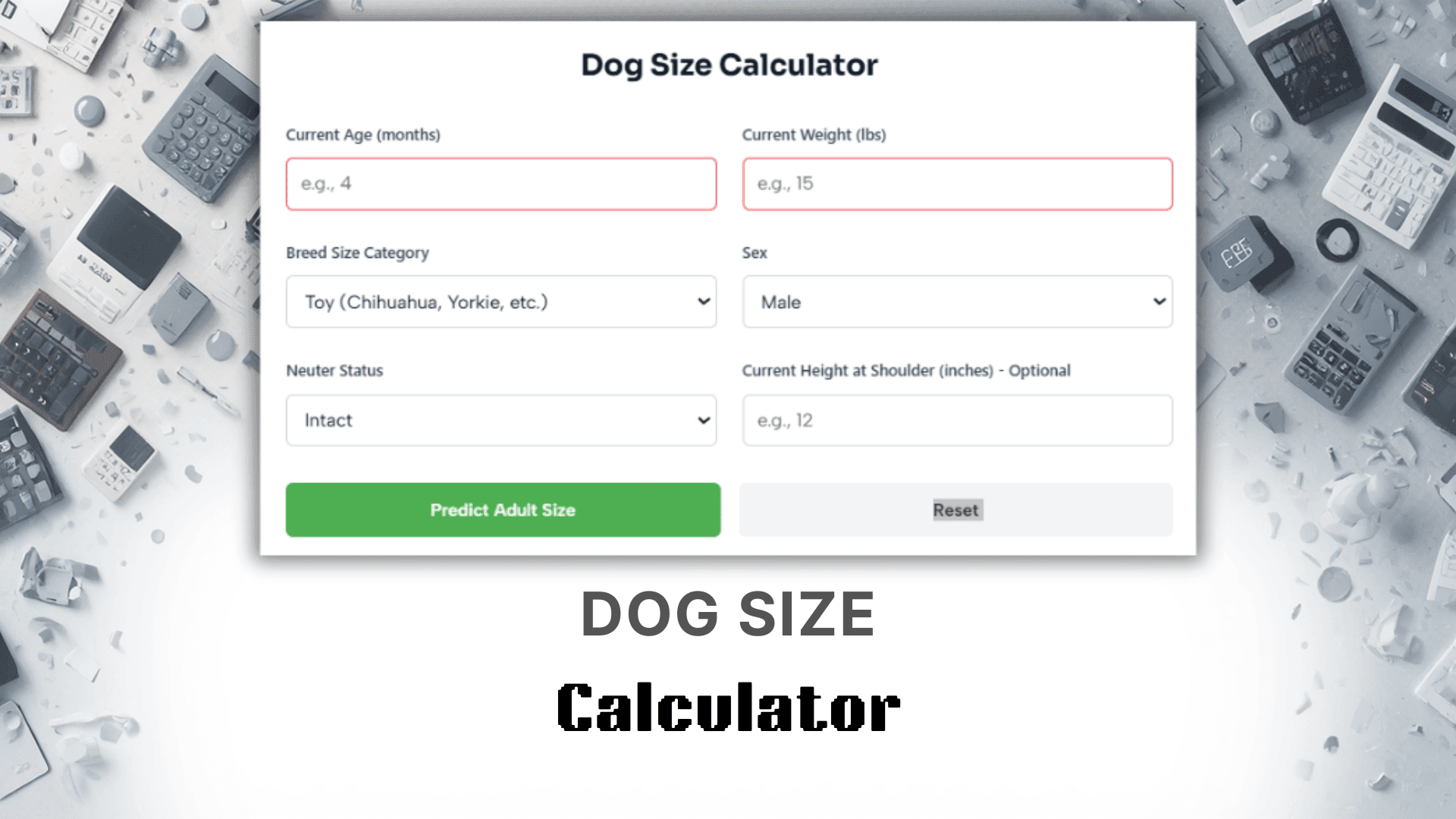 Dog Size Calculator