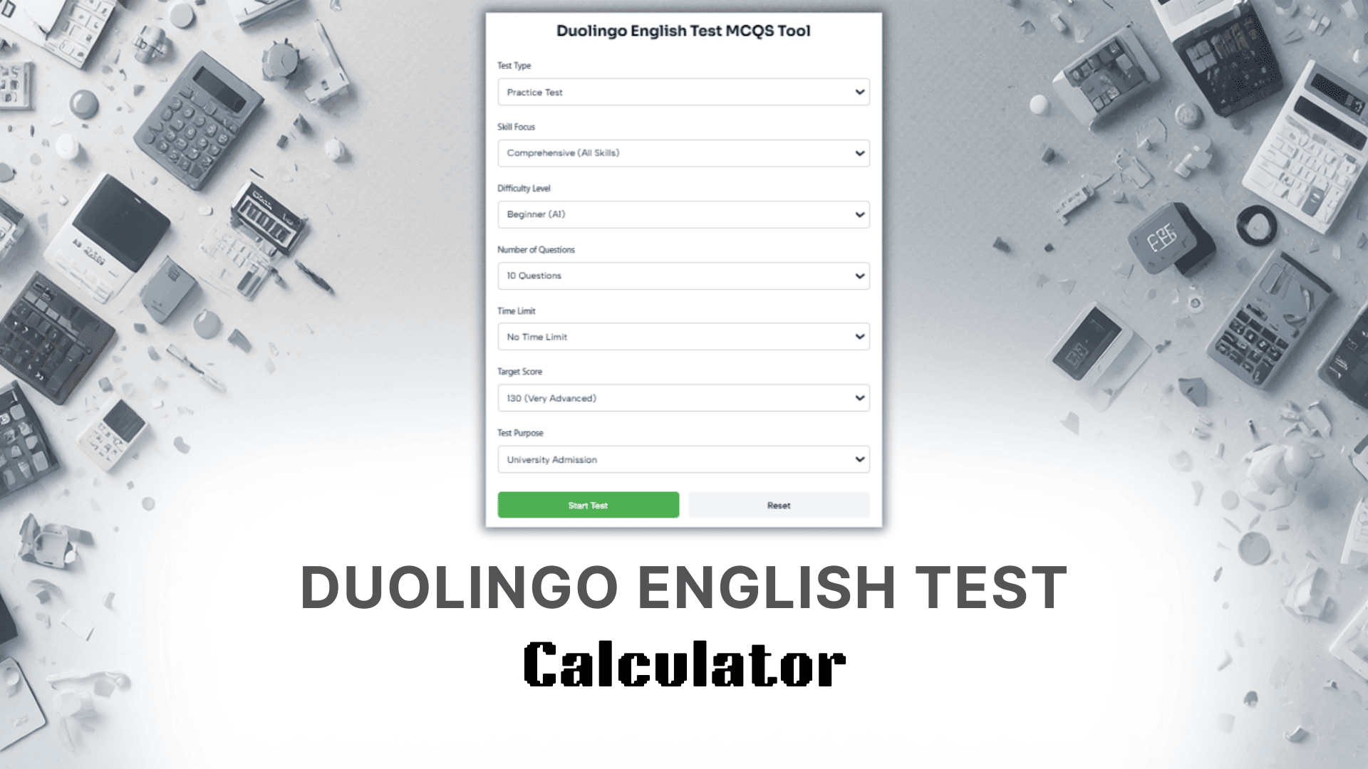 Duolingo English Test Calculator