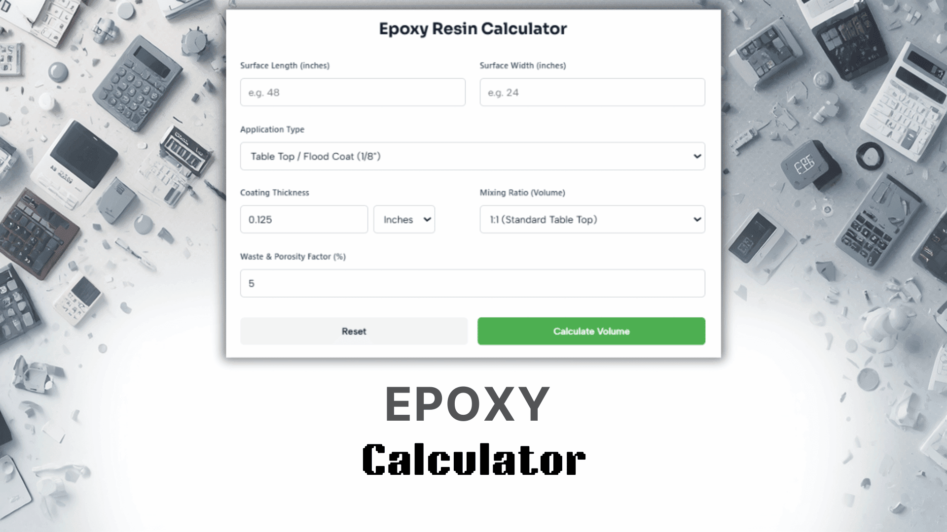 Epoxy Calculator