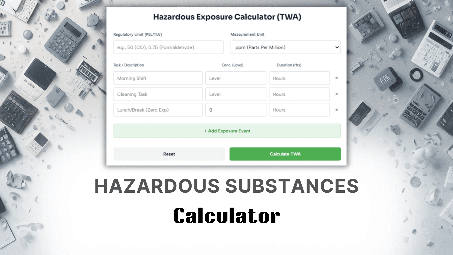 Hazardous Substances Calculator
