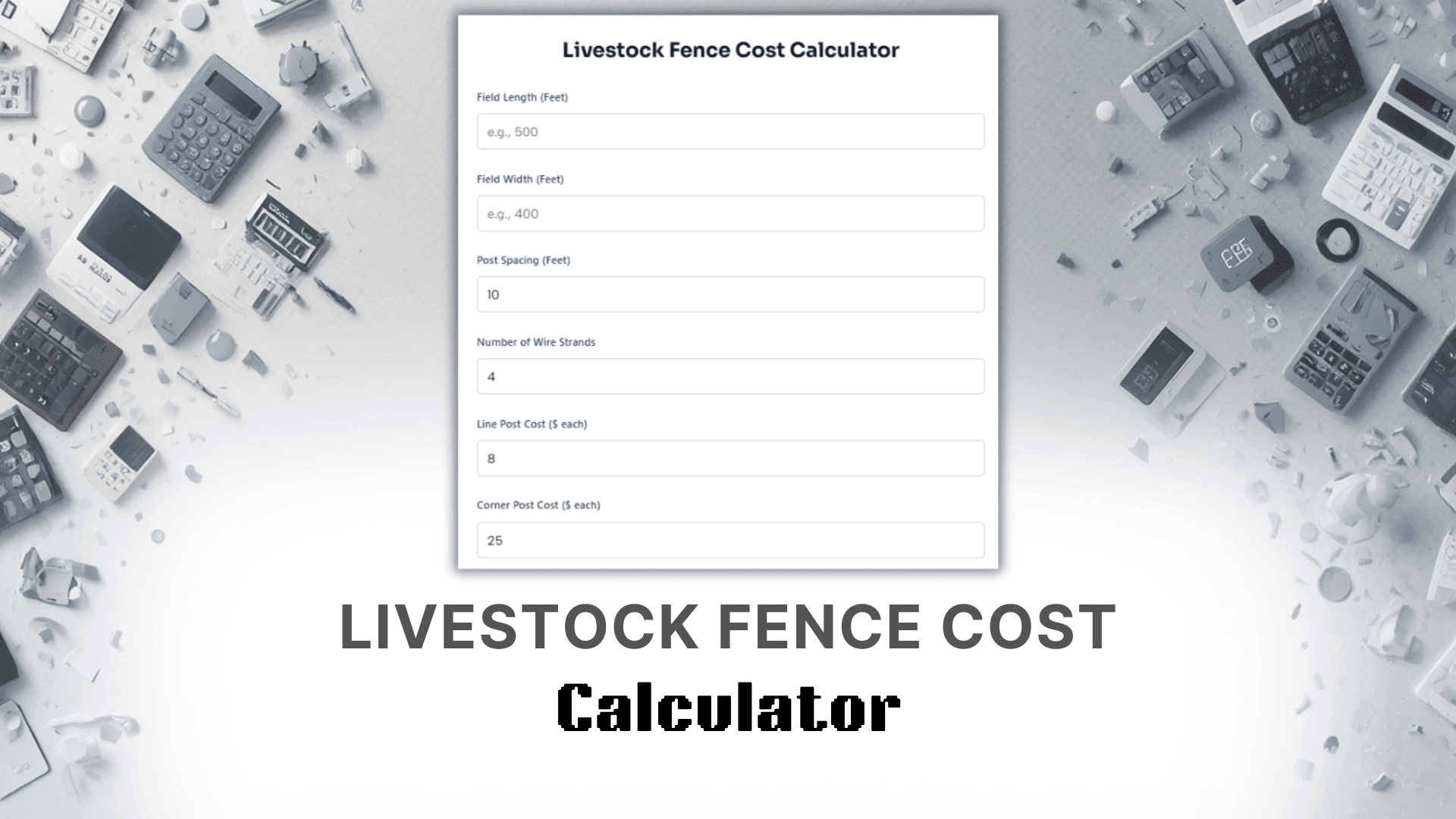 Livestock Fence Cost Calculator