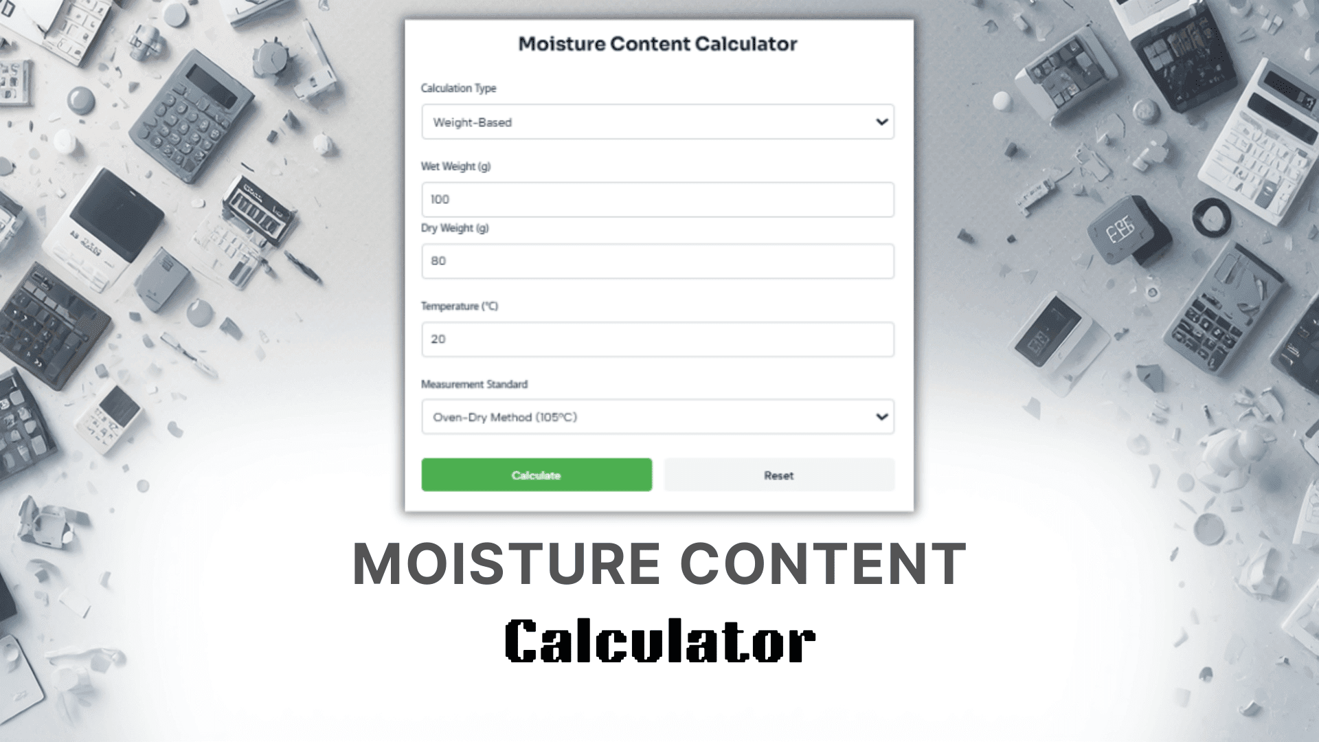 Moisture Content Calculator