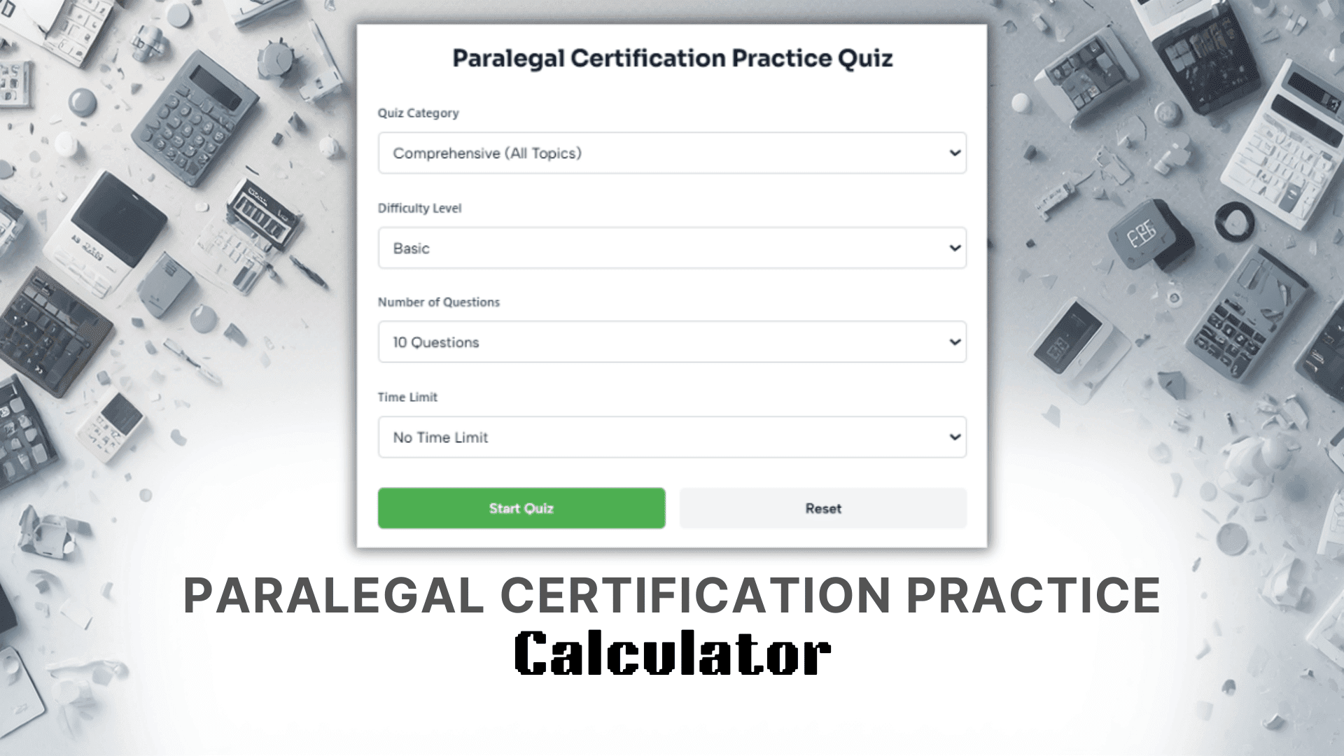 Paralegal Certification Practice Calculator