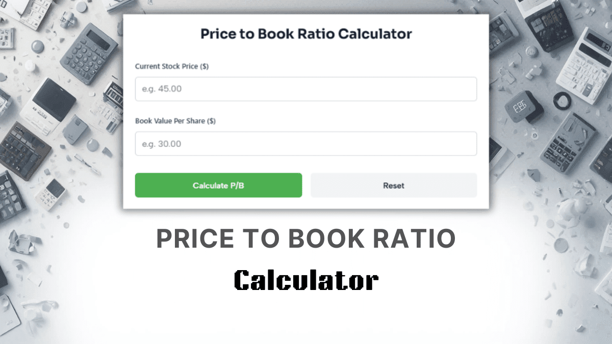 Price To Book Ratio Calculator