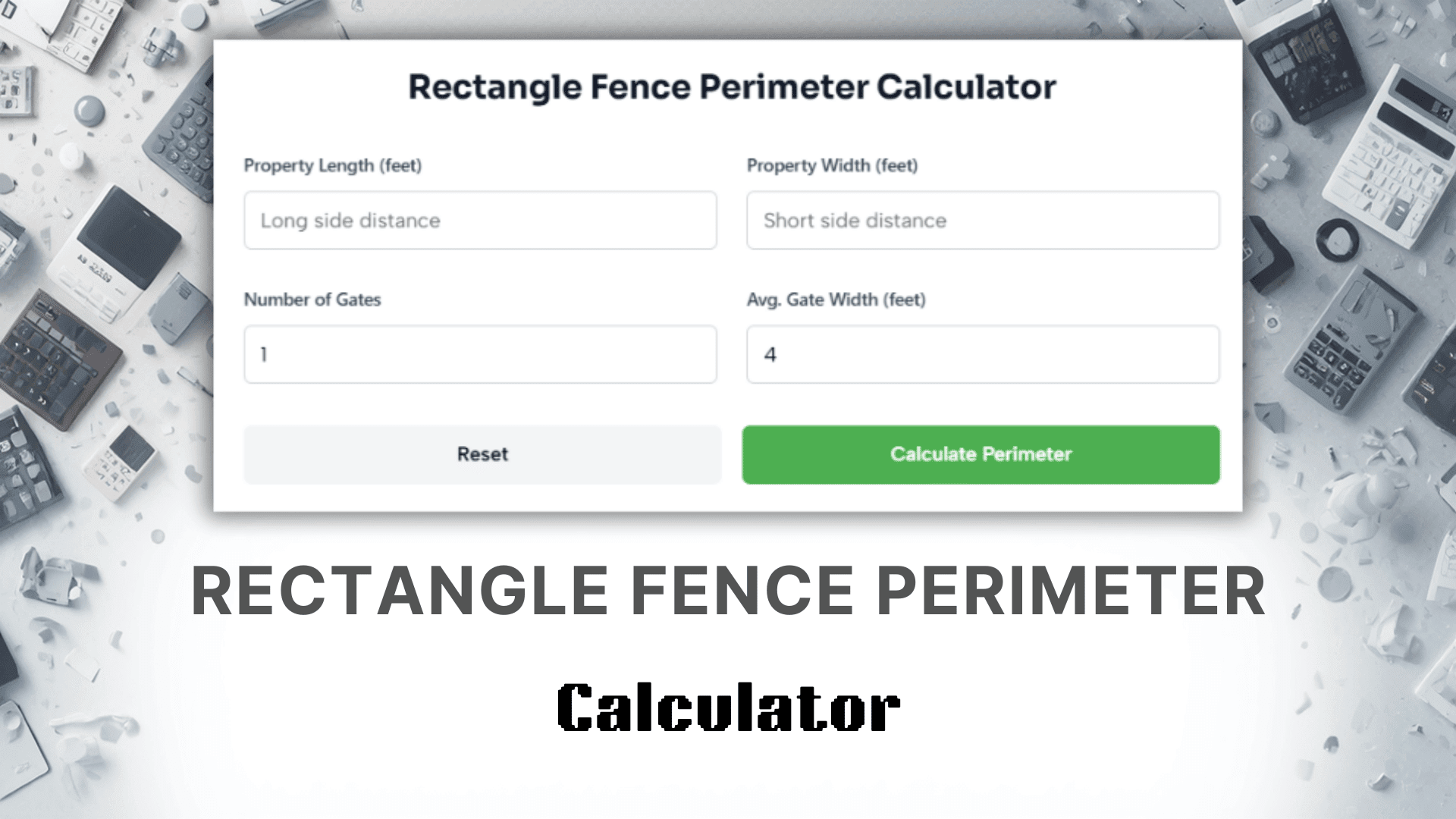 Rectangle Fence Perimeter Calculator