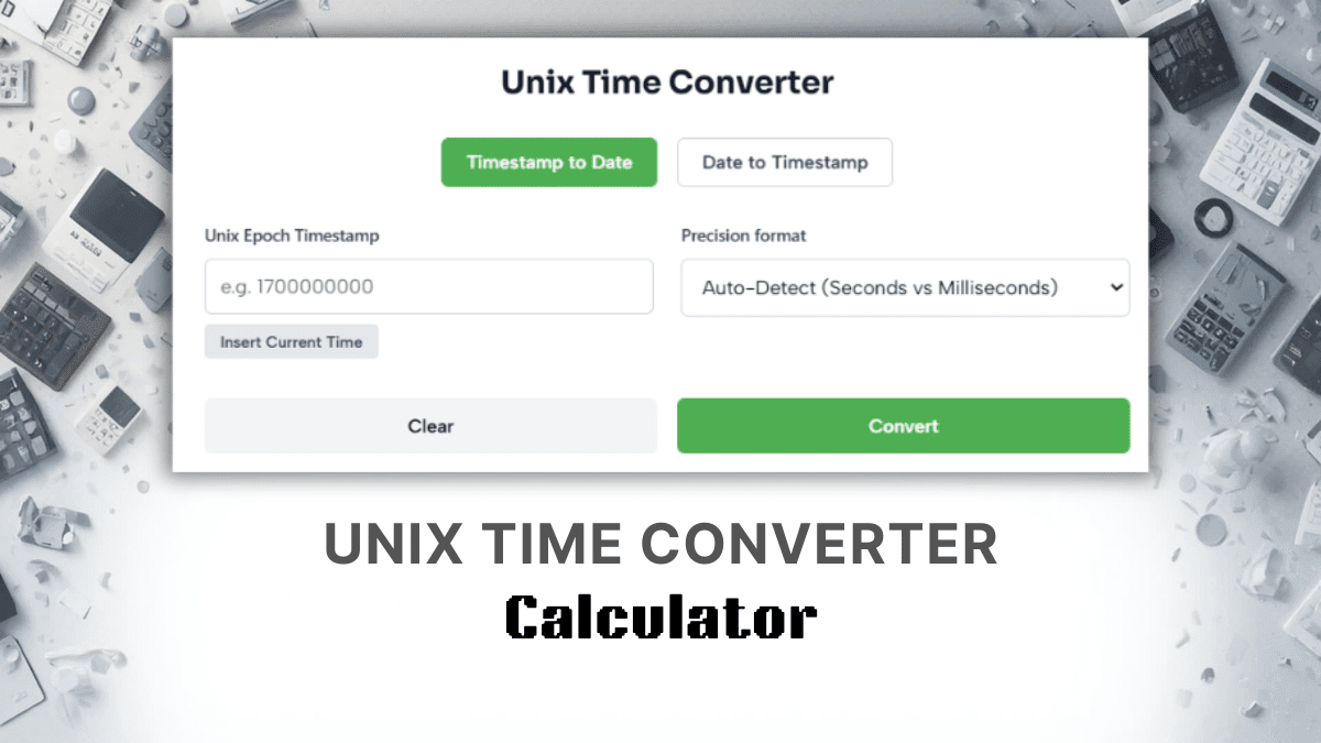 Unix Time Converter Calculator