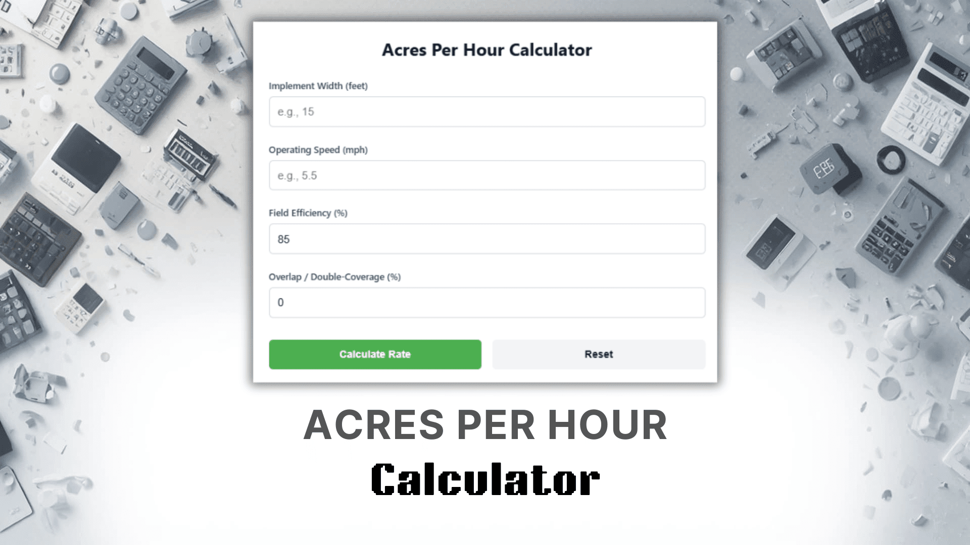 Acres Per Hour Calculator