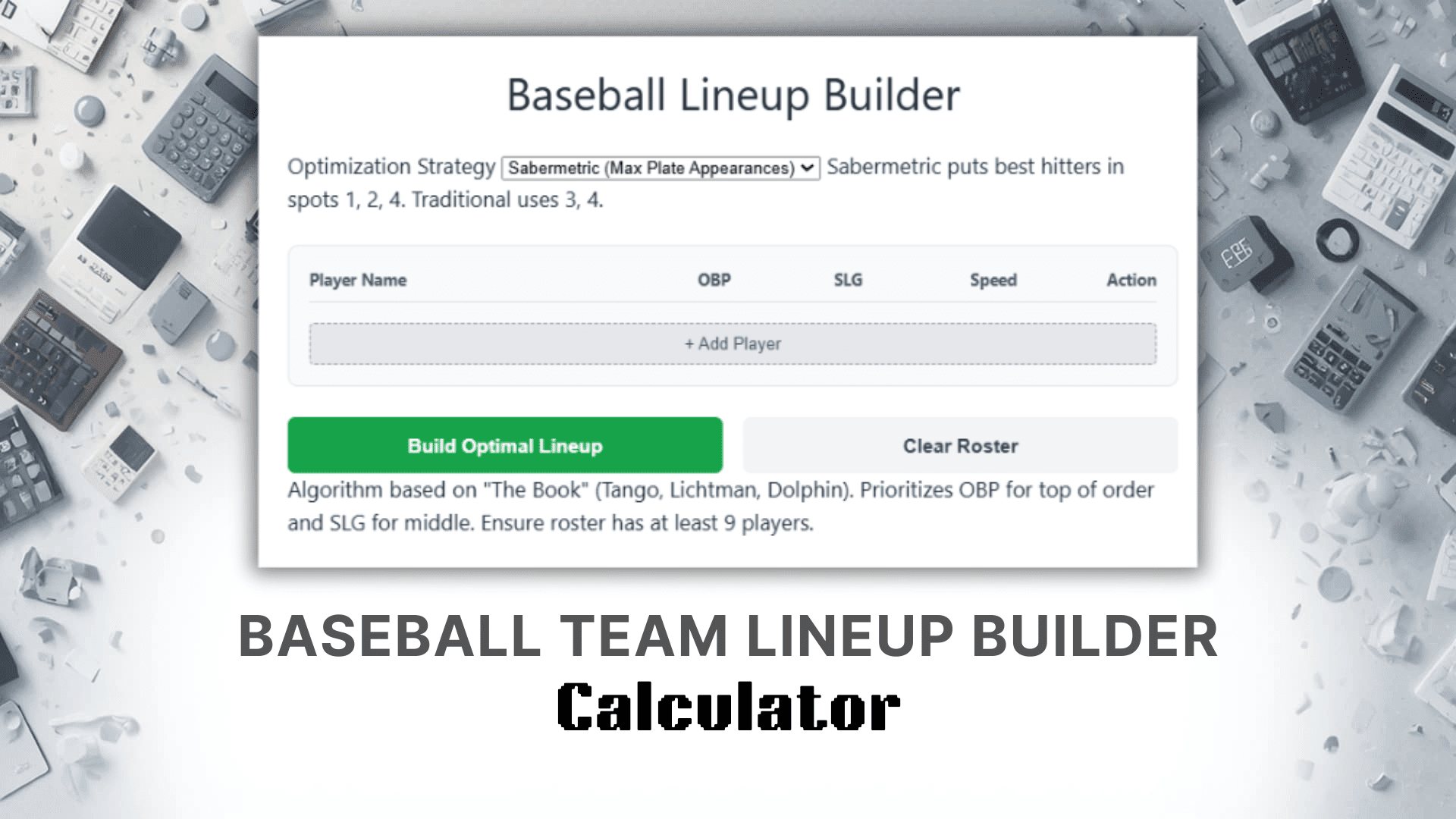 Baseball Team Lineup Builder