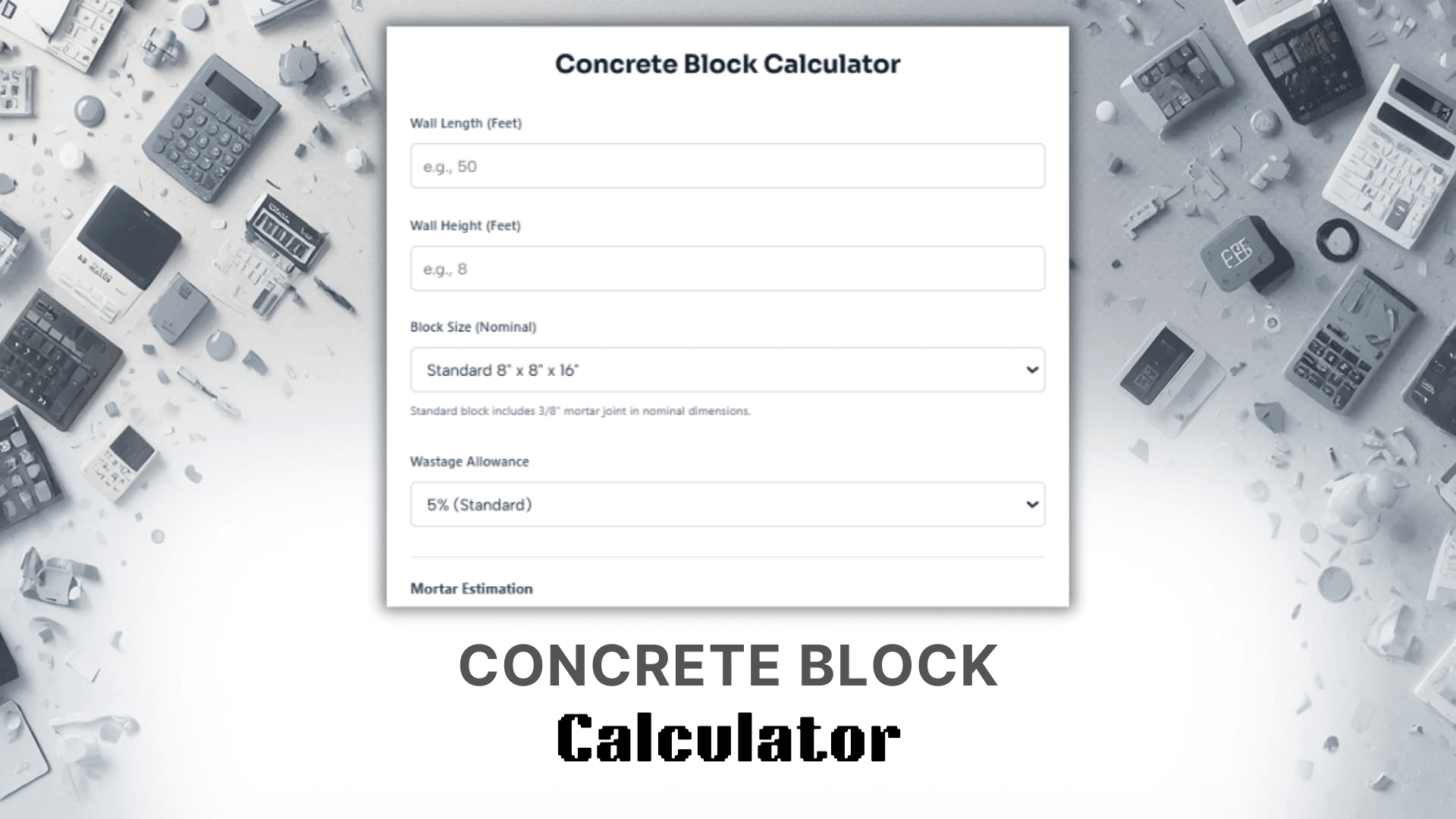 Concrete Block Calculator