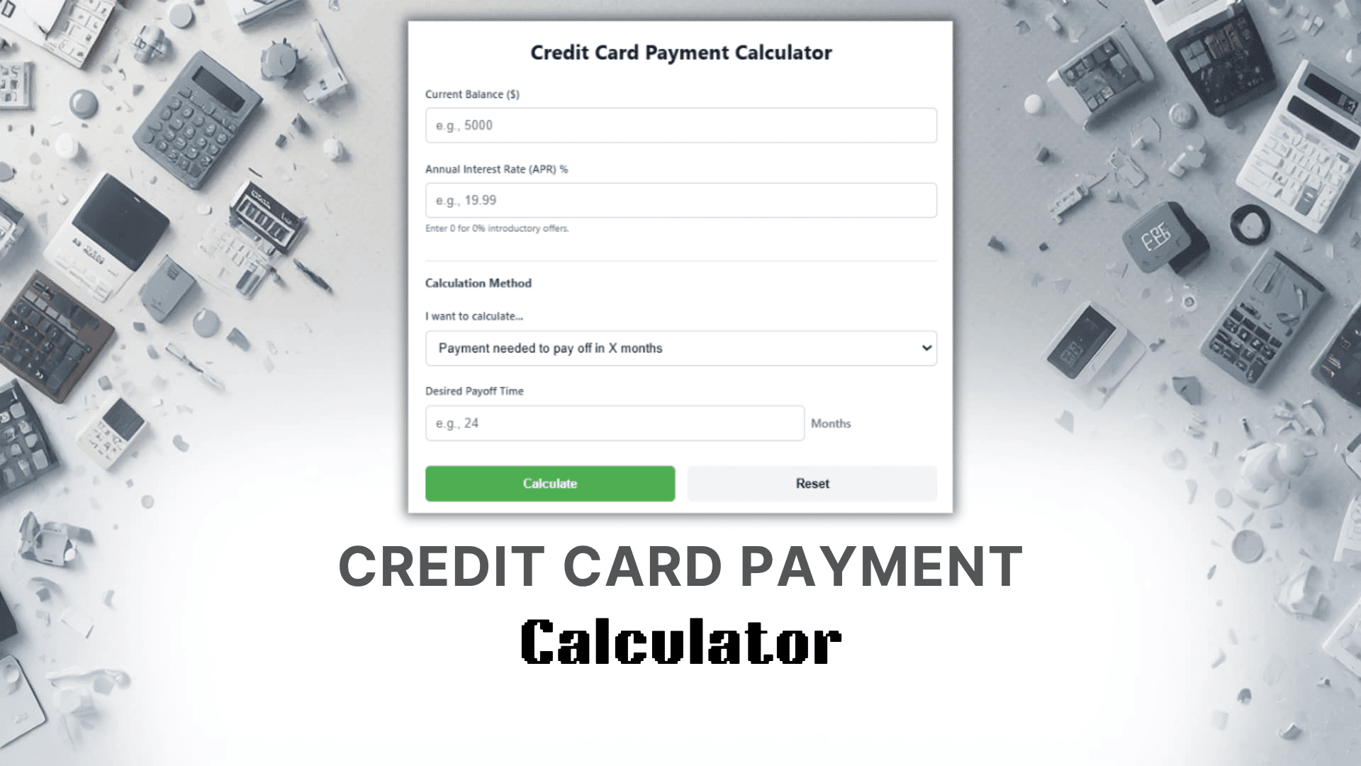 Credit Card Payment Calculator