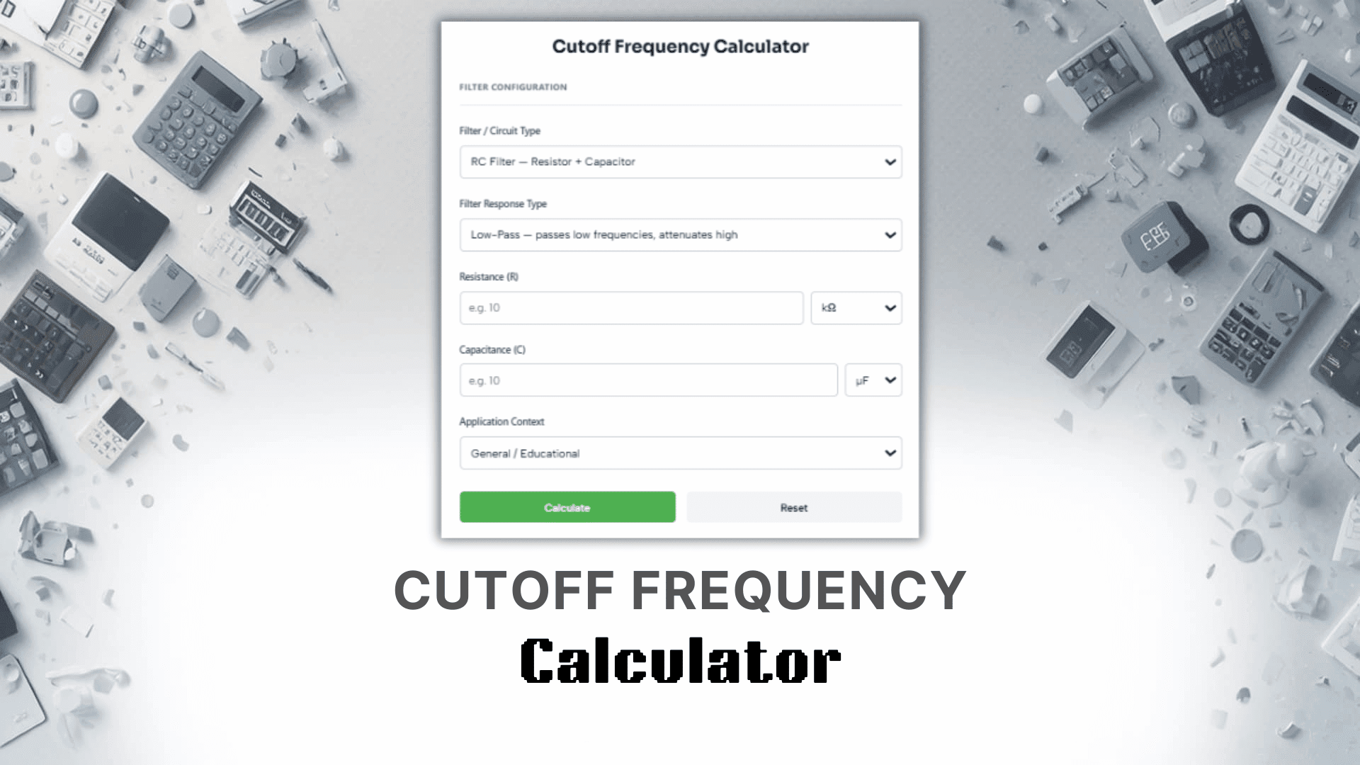Cutoff Frequency Calculator