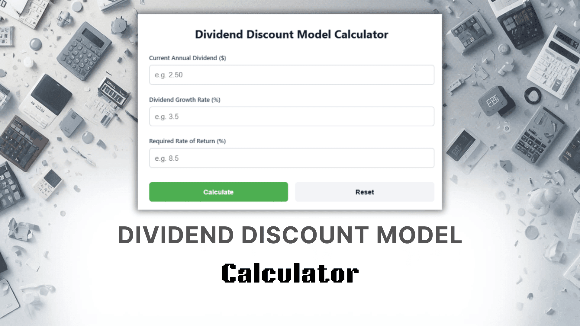 Dividend Discount Model Calculator