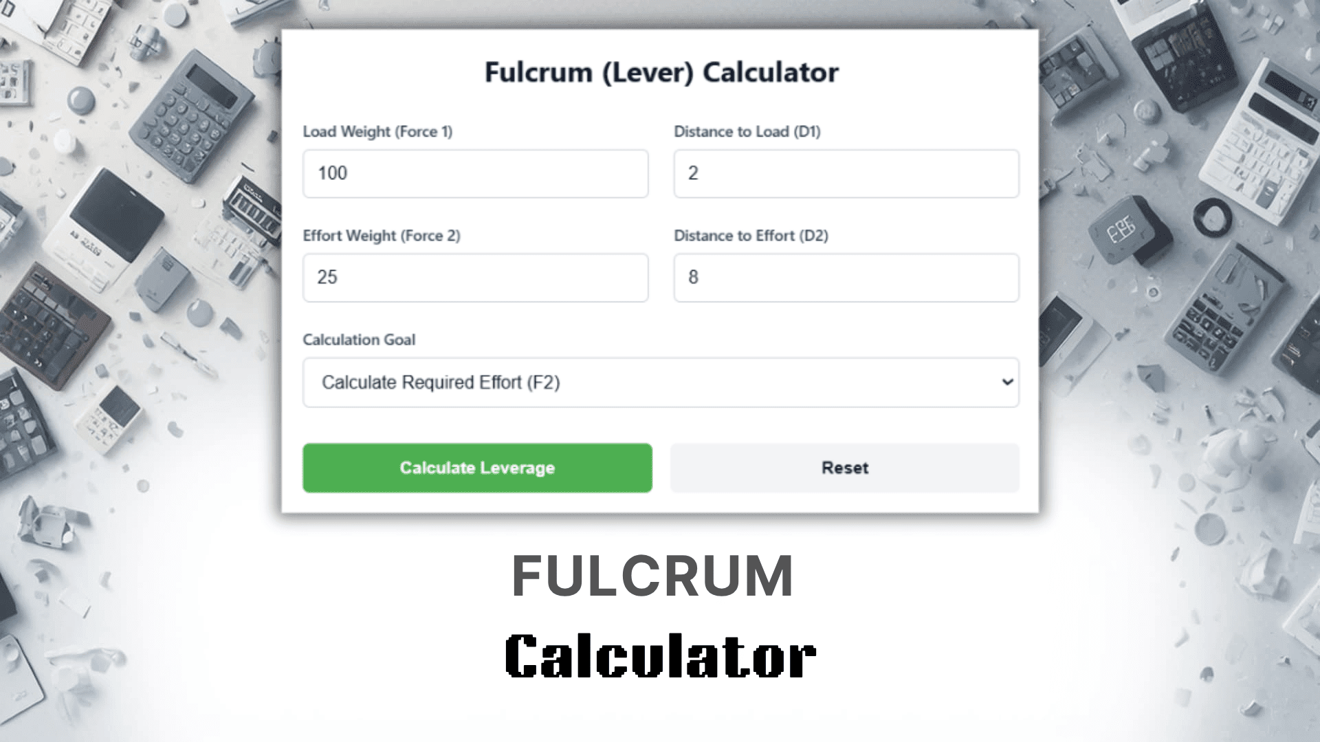 Fulcrum Calculator