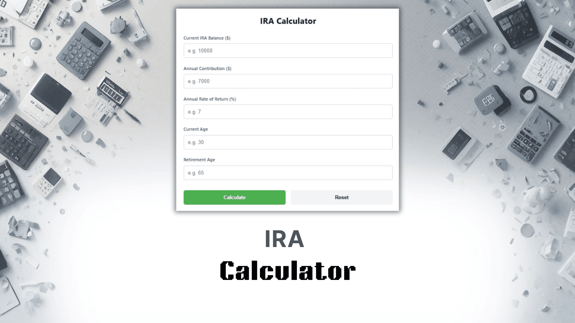 IRA Calculator