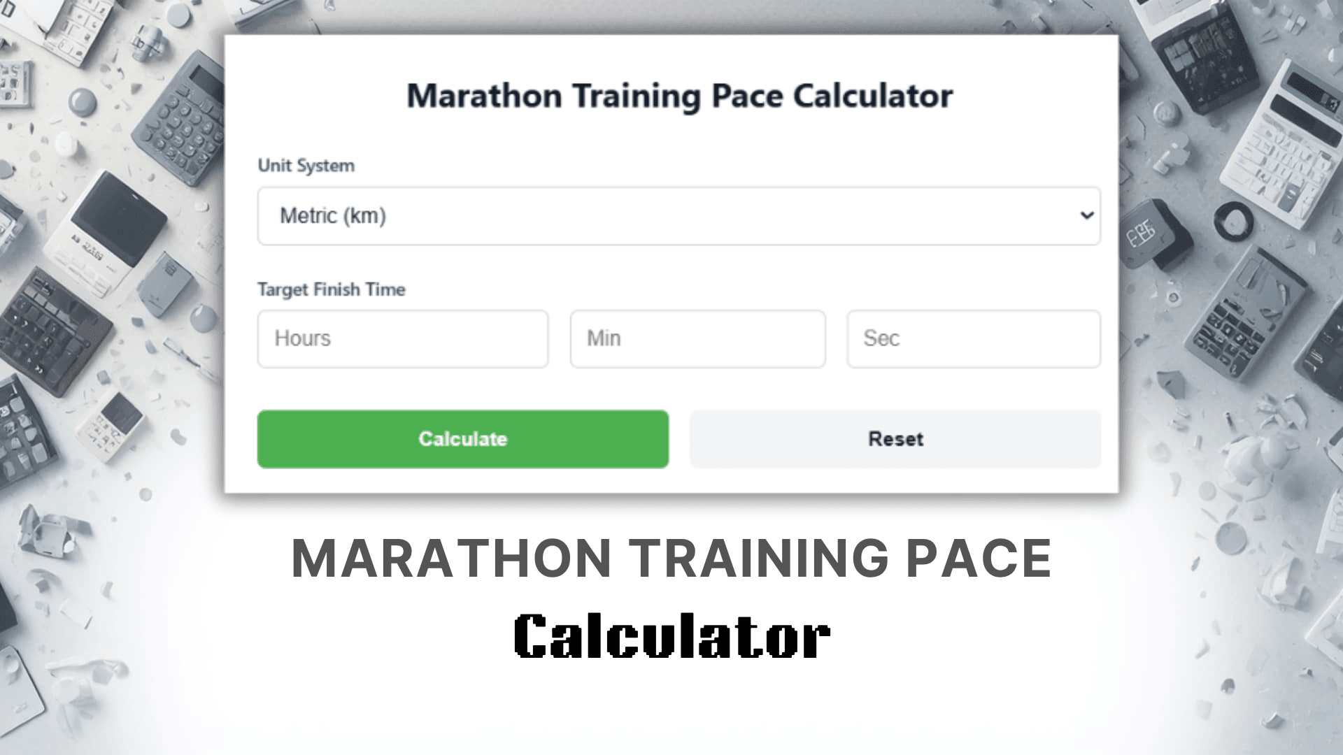 Marathon Training Pace Calculator