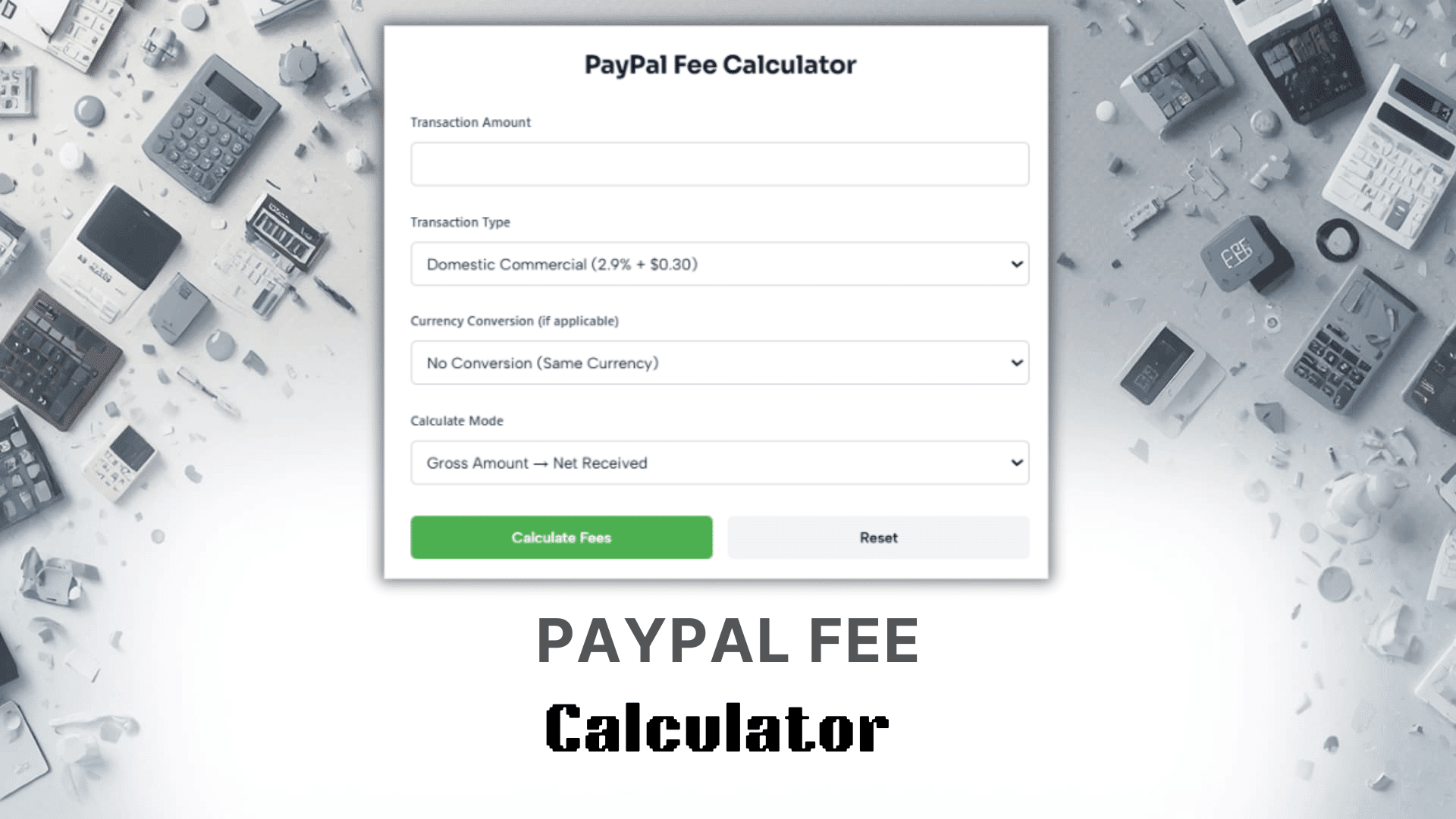 Paypal Fee Calculator