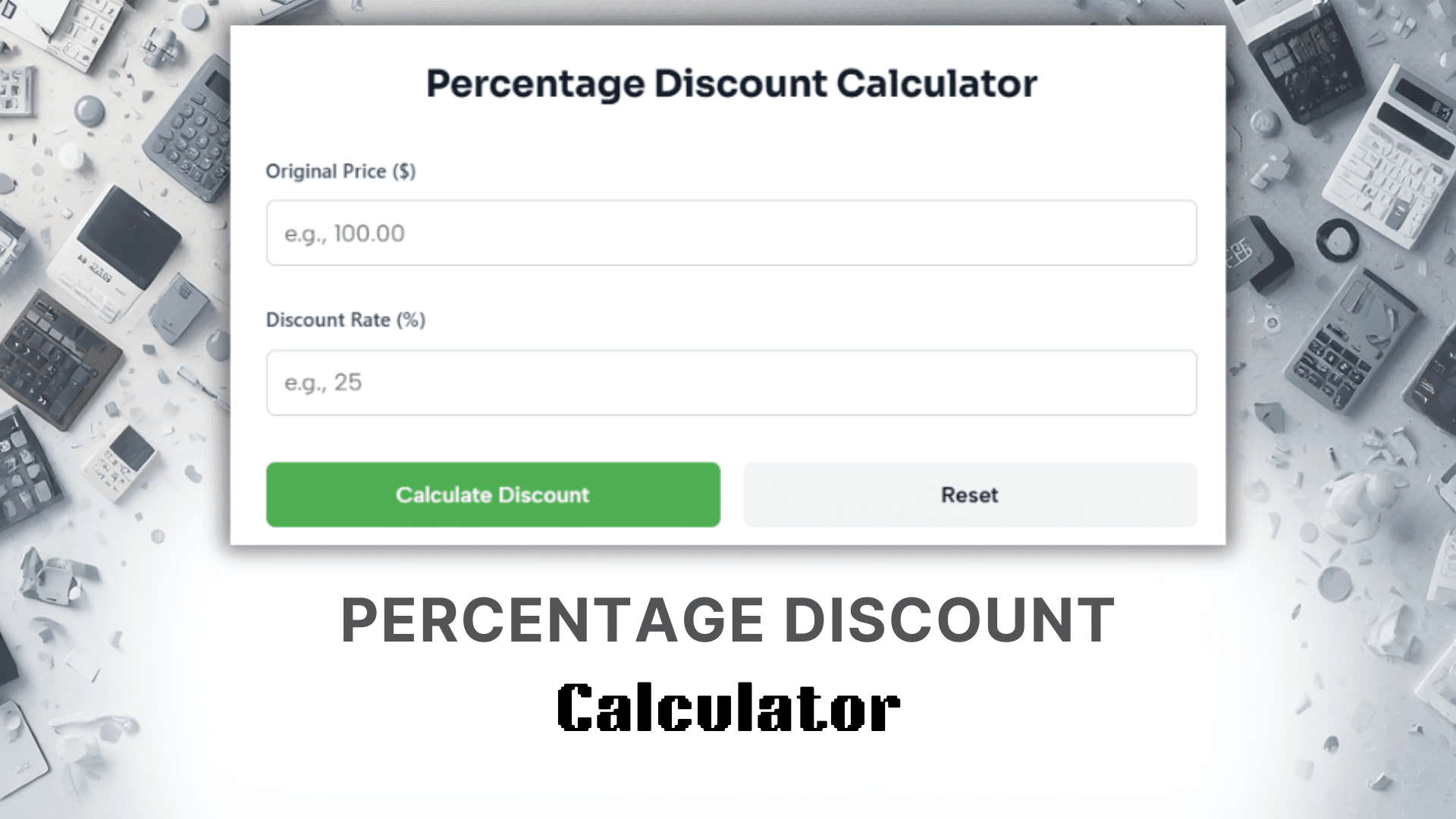 Percentage Discount Calculator