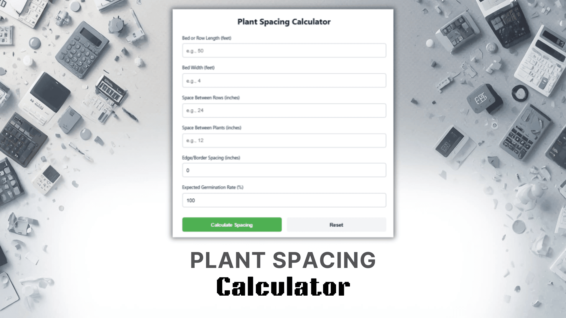 Plant Spacing Calculator