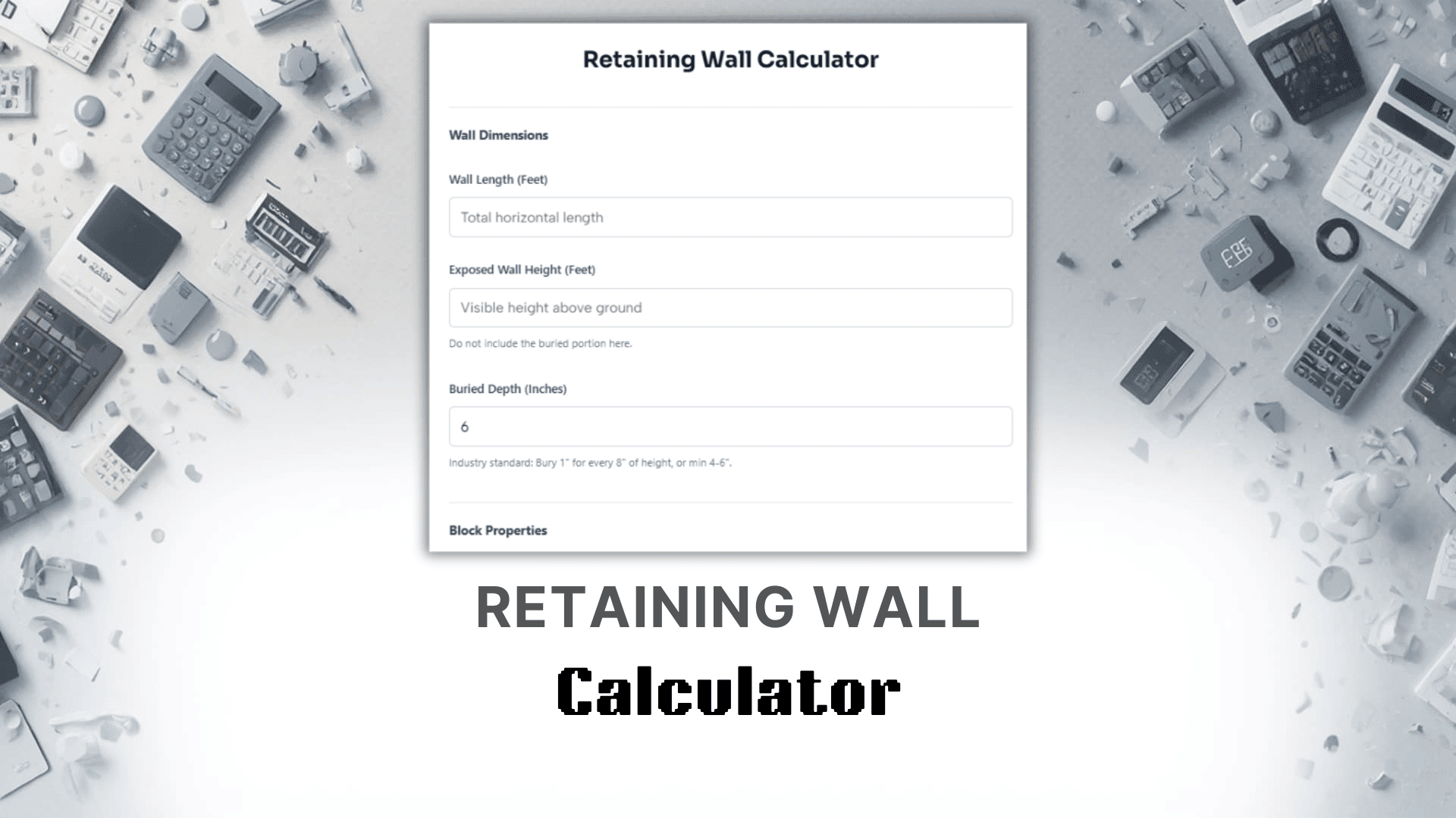 Retaining Wall Calculator