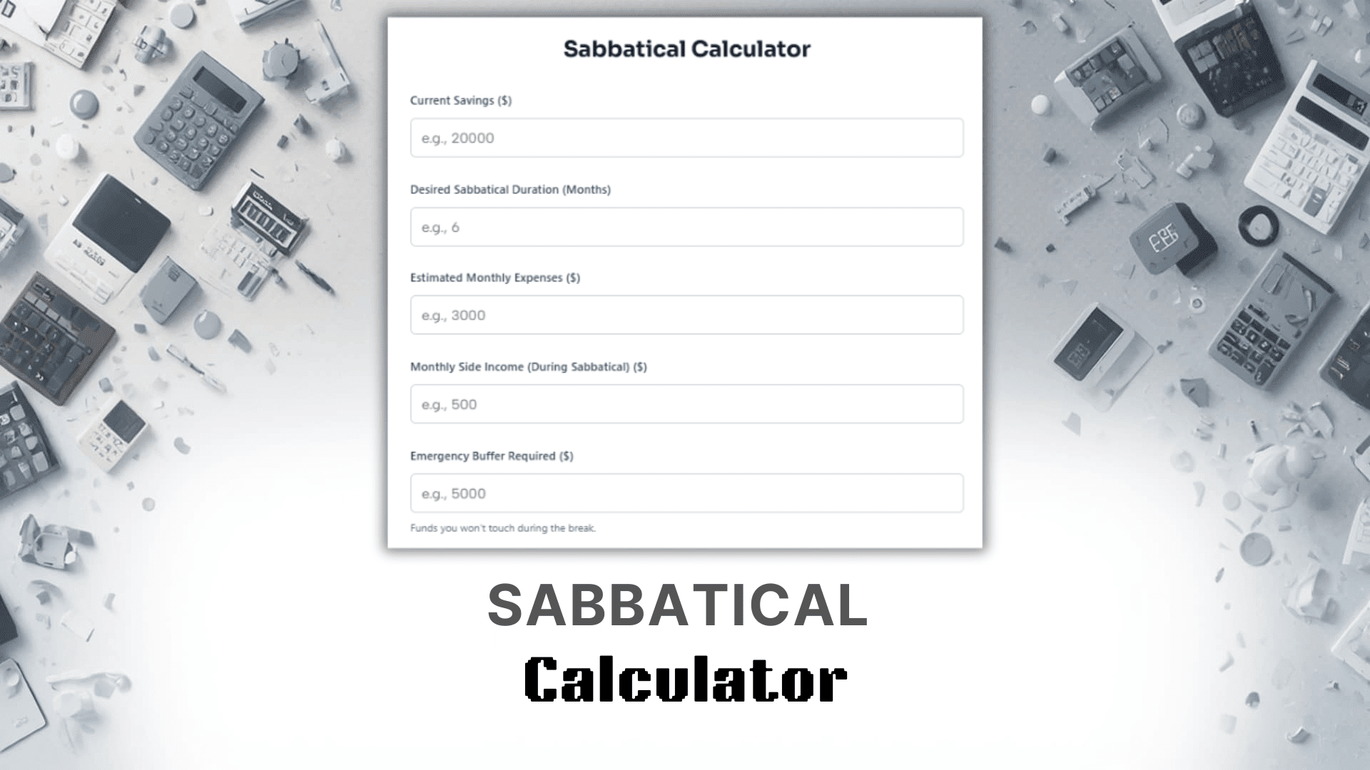 Sabbatical Calculator