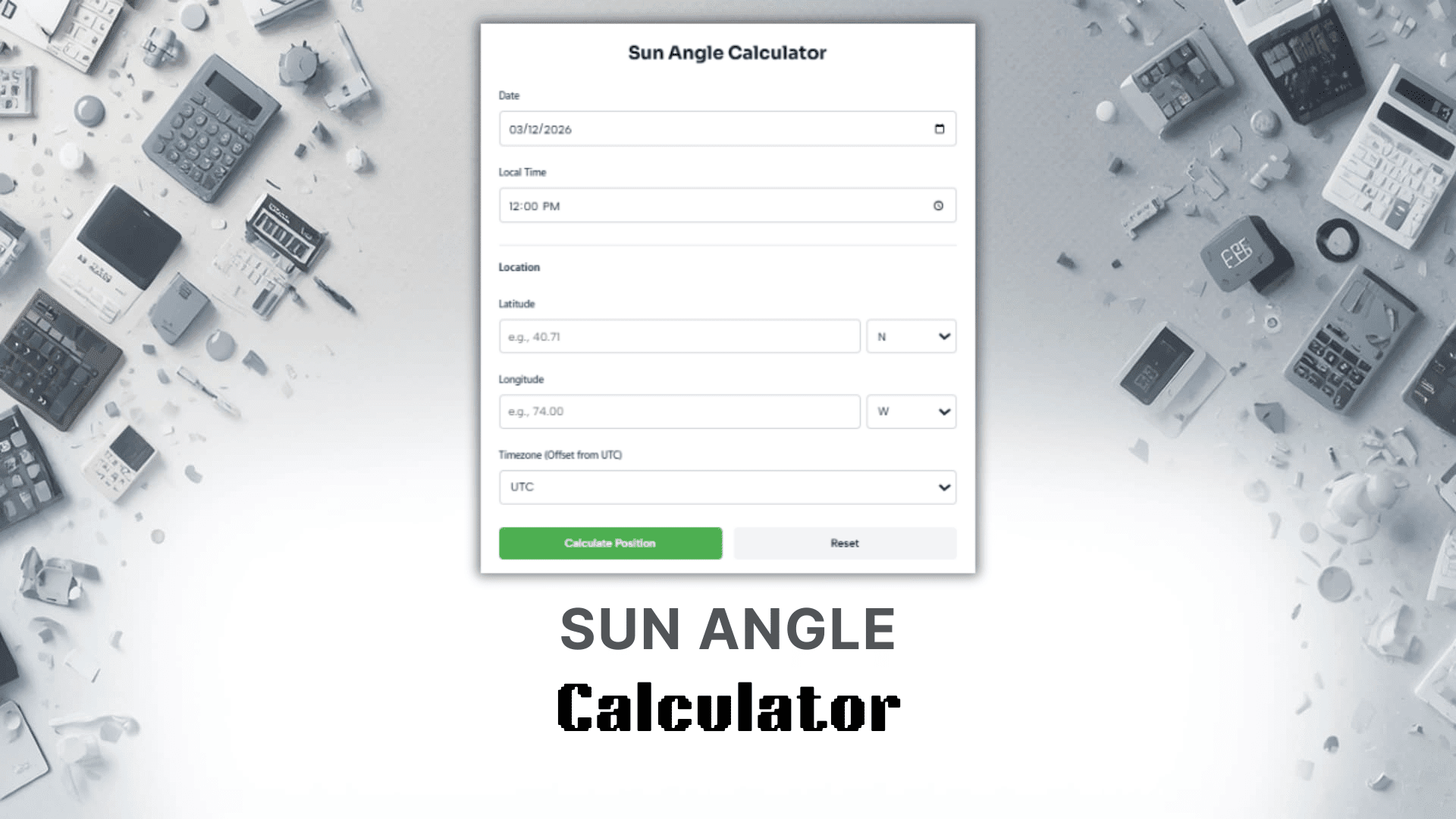 Sun Angle Calculator