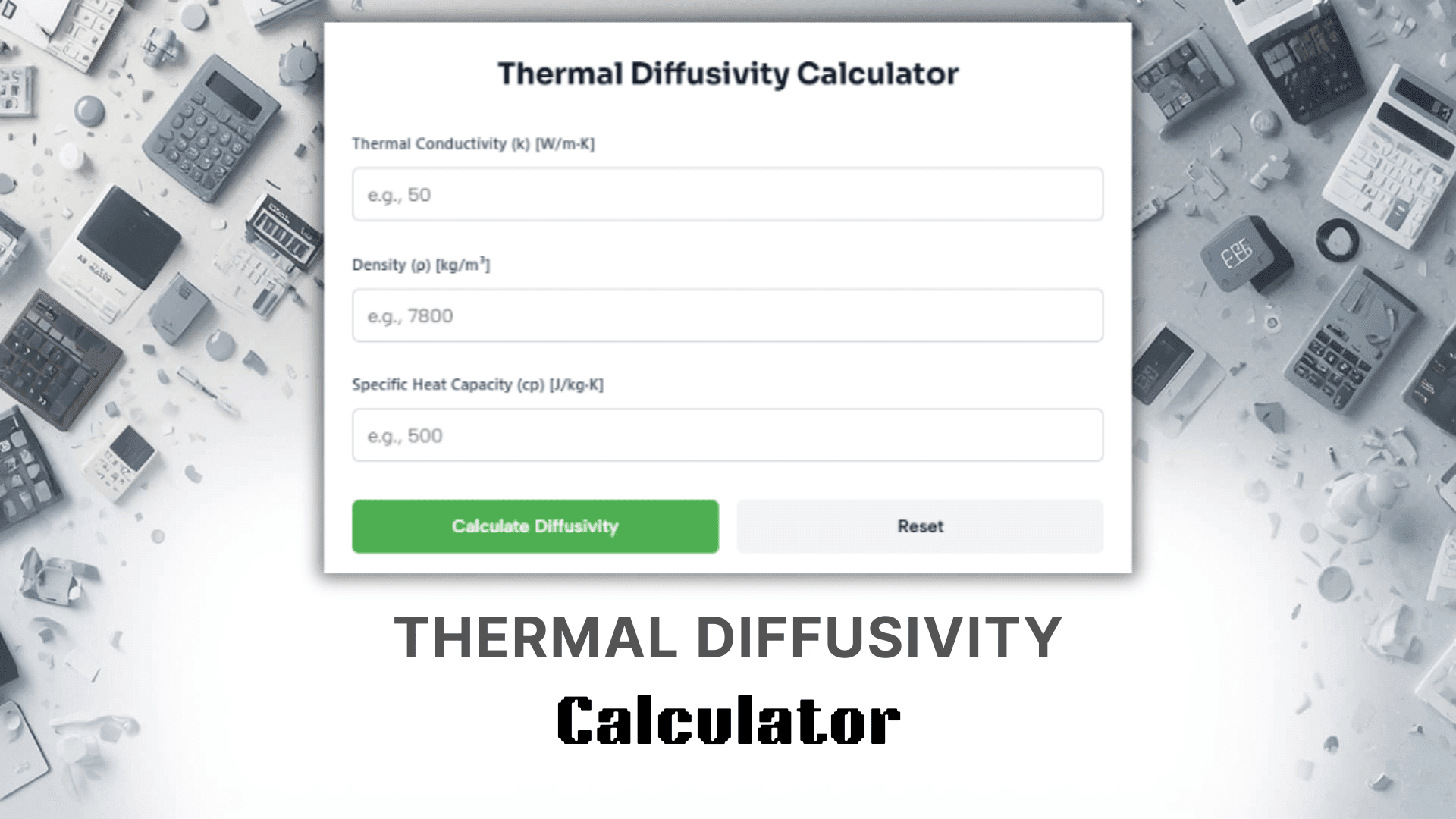 Thermal Diffusivity Calculator