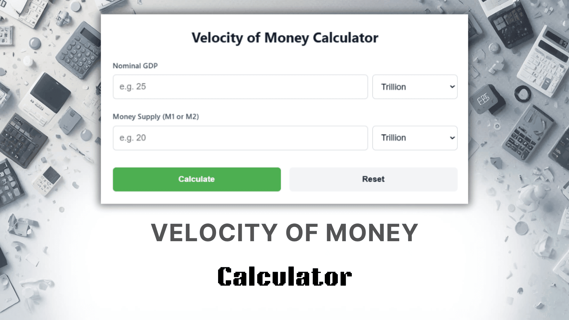 Velocity Of Money Calculator