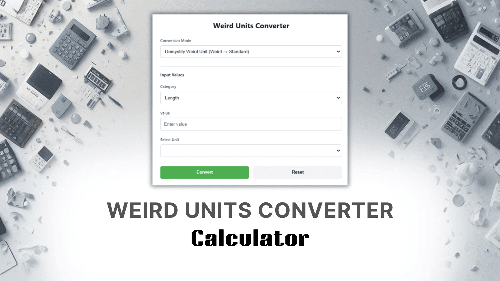 Weird Units Converter Calculator