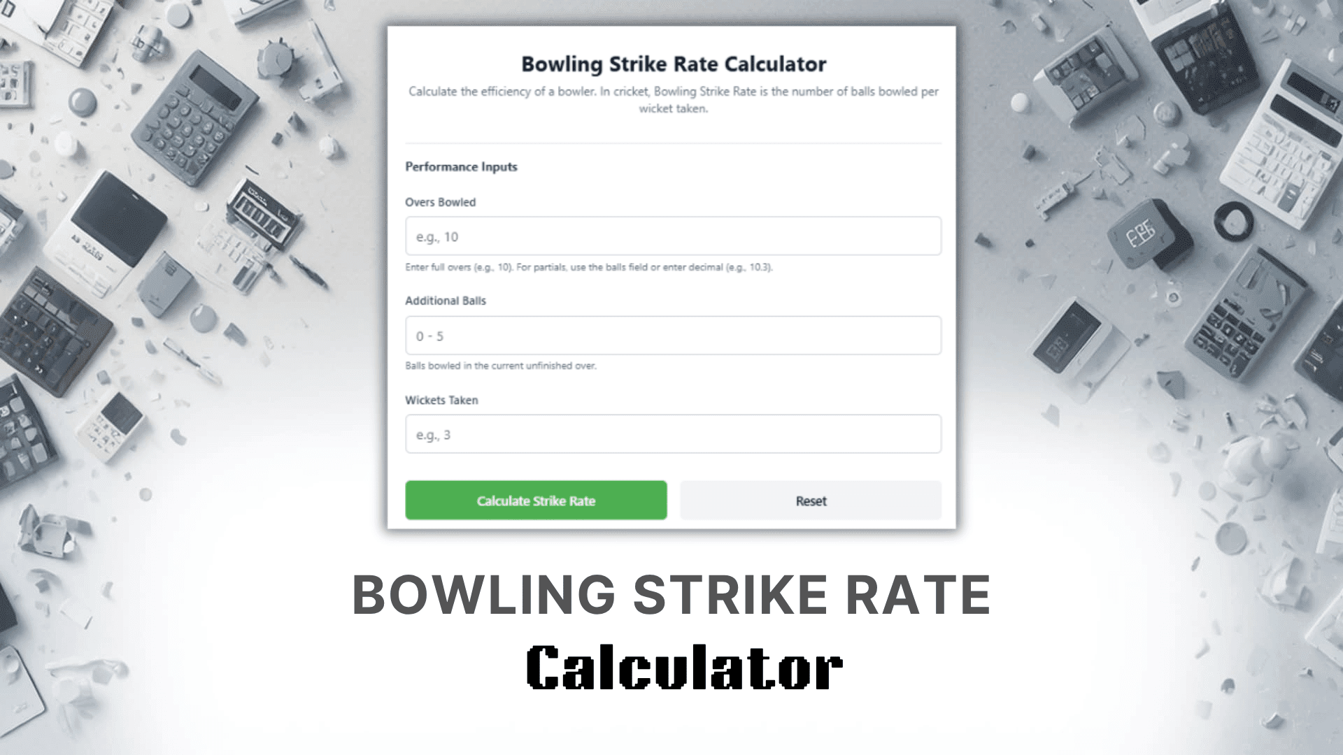 Bowling Strike Rate Calculator