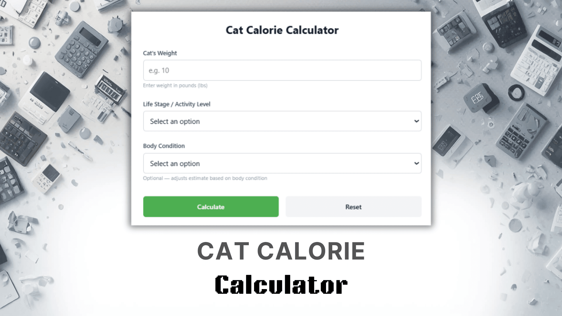 Cat Calorie Calculator
