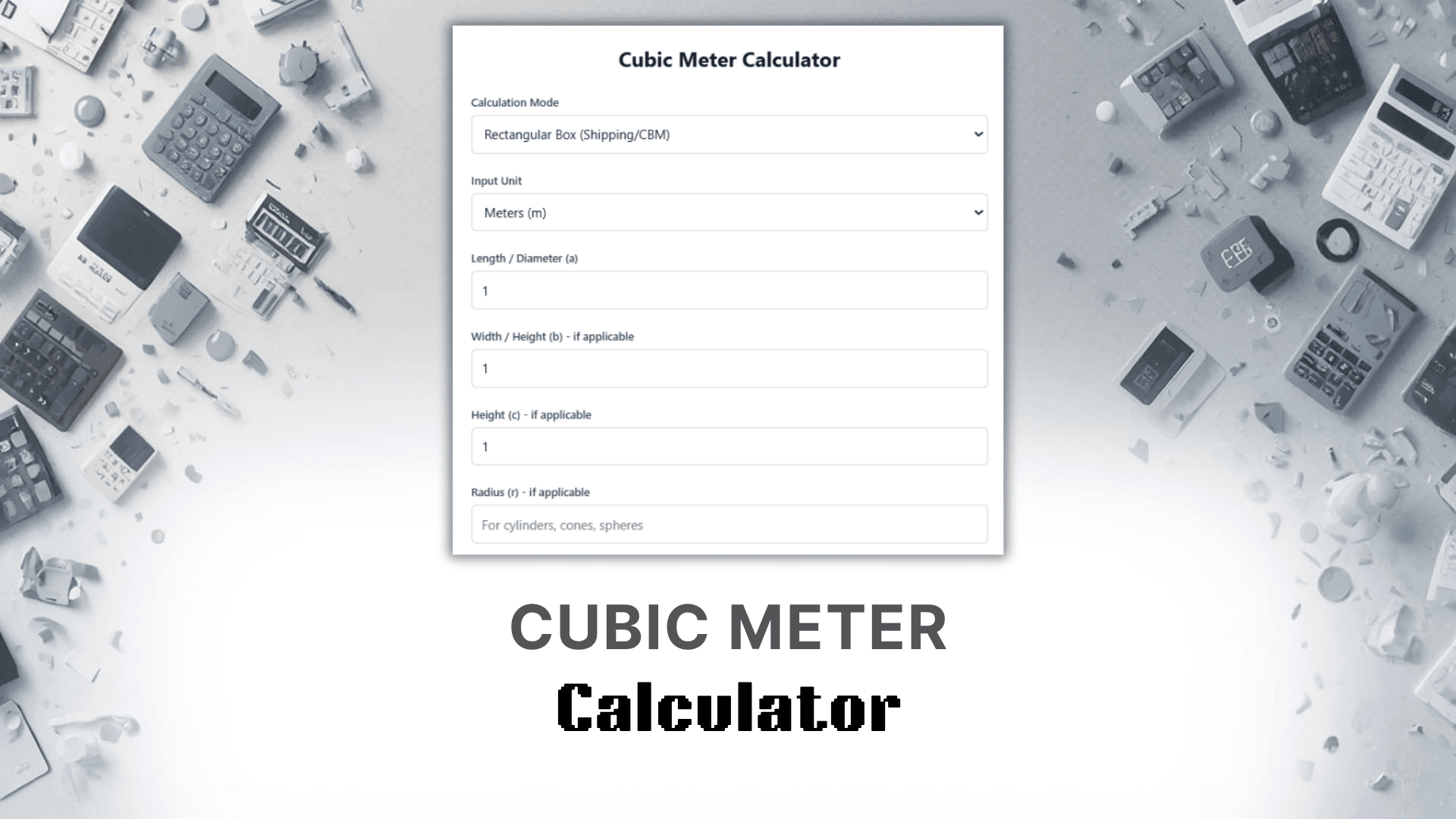 Cubic Meter Calculator