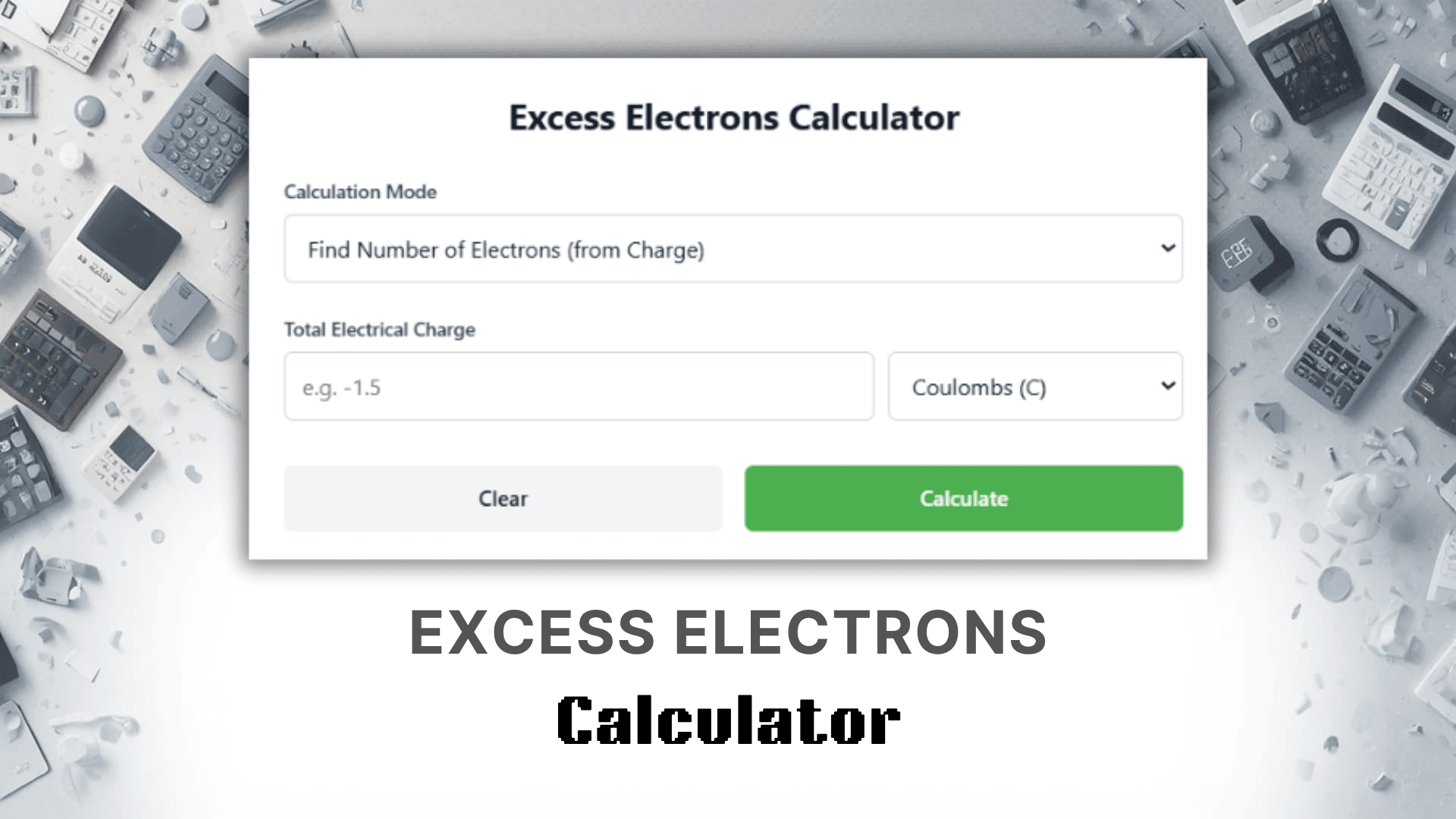 Excess Electrons Calculator