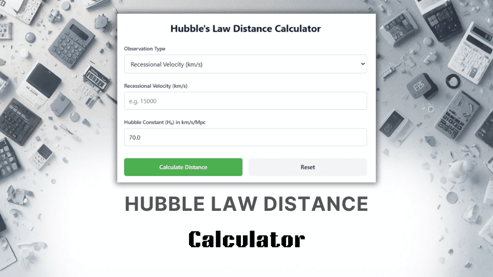 Hubble Law Distance Calculator