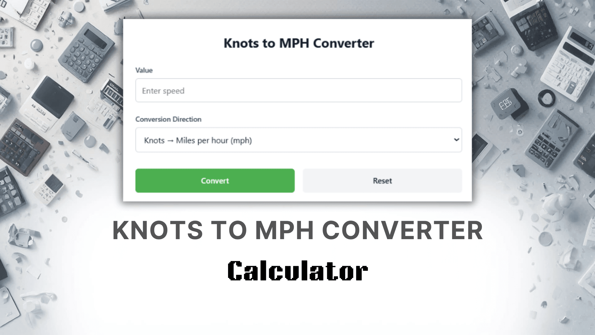 Knots To MPH Calculator