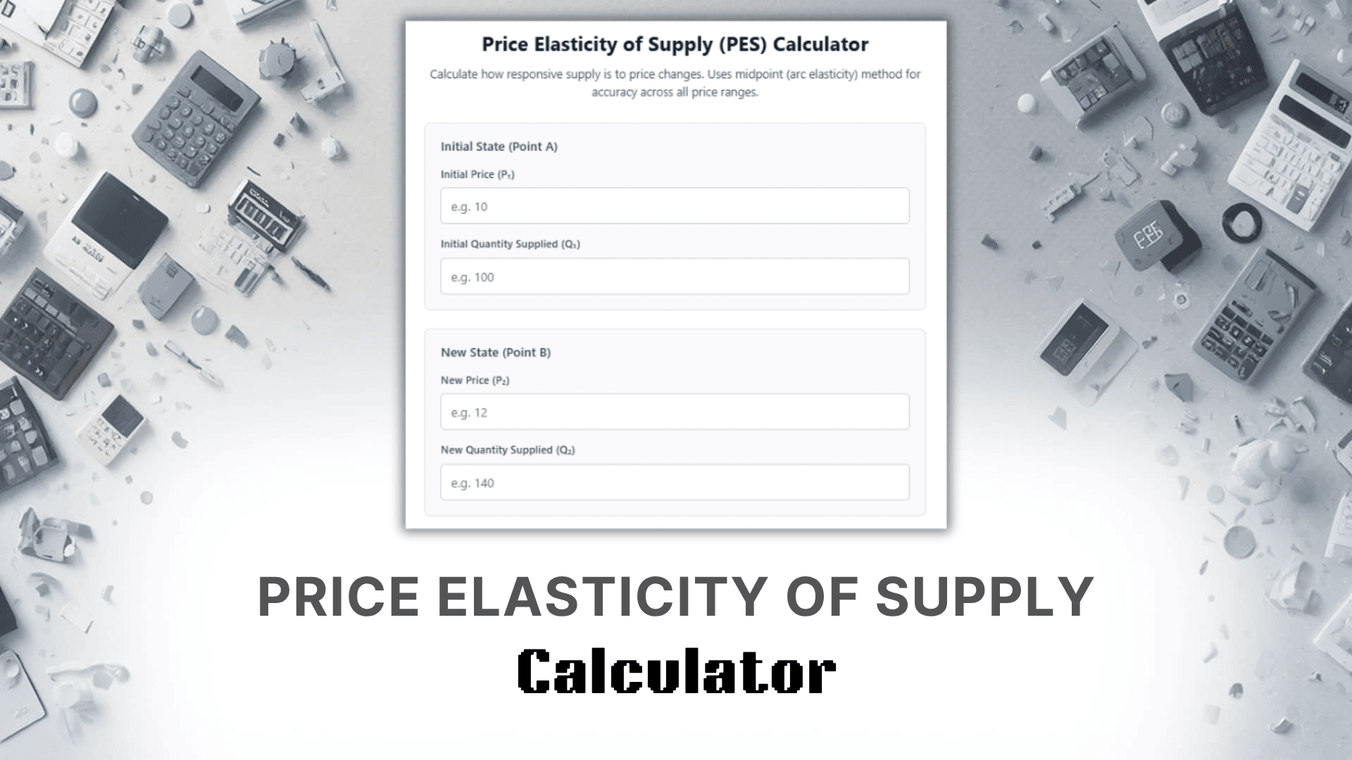 Price Elasticity Of Supply Calculator