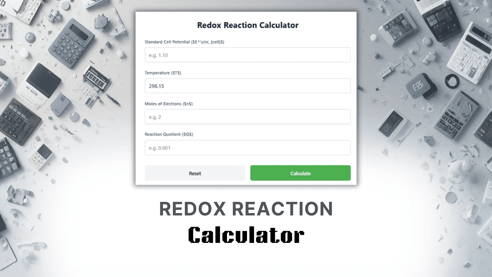 Redox Reaction Calculator