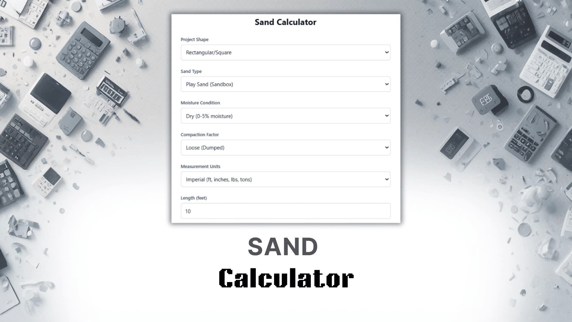 Sand Calculator
