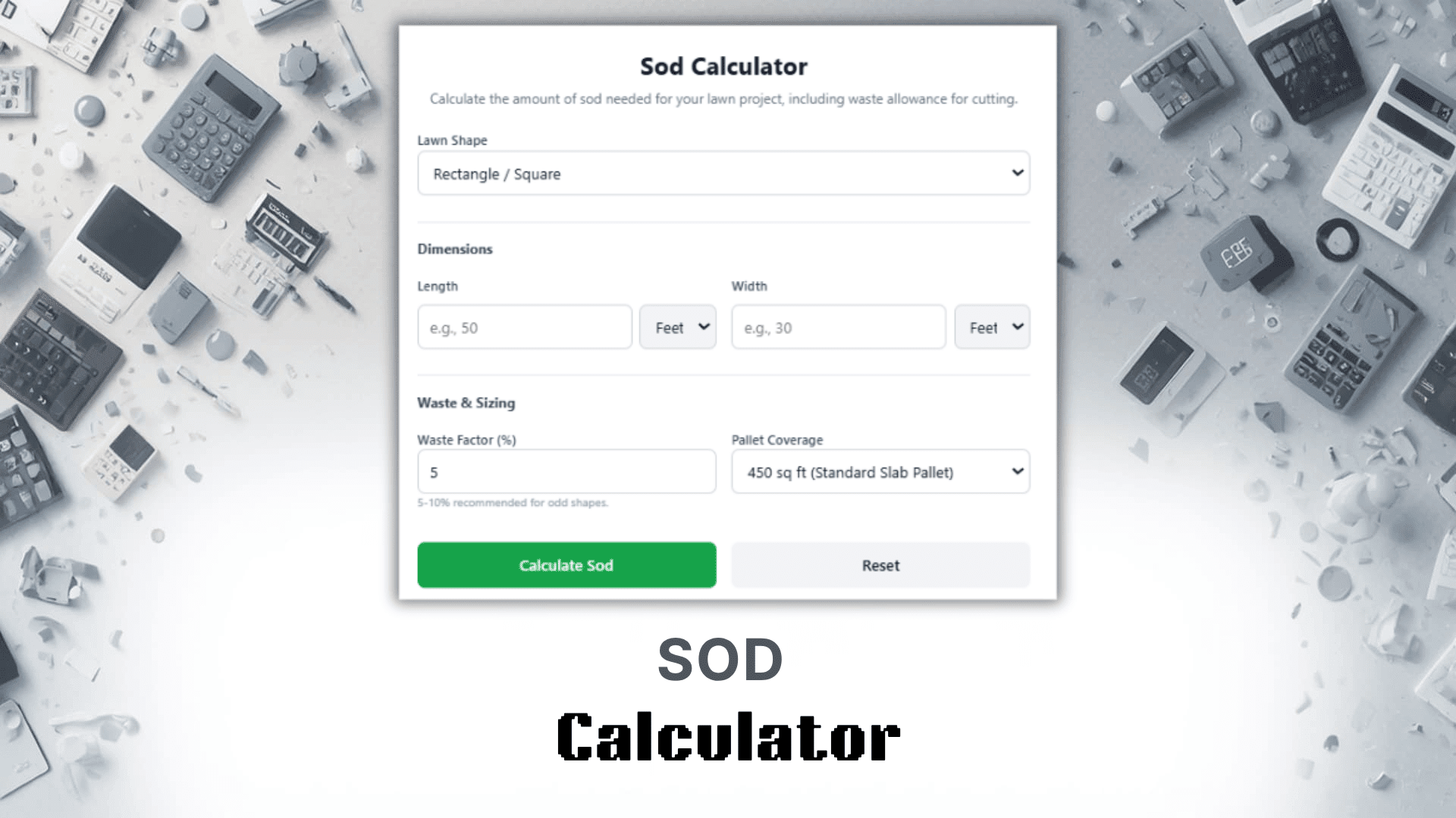 Sod Calculator