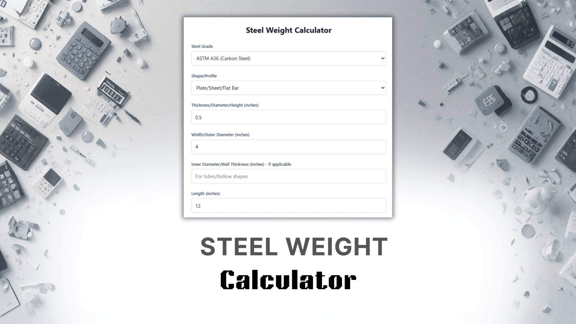 Steel Weight Calculator