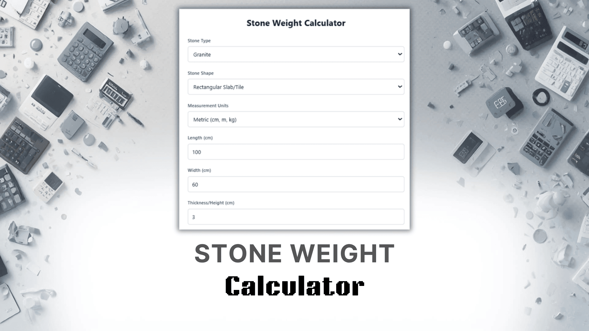 Stone Weight Calculator